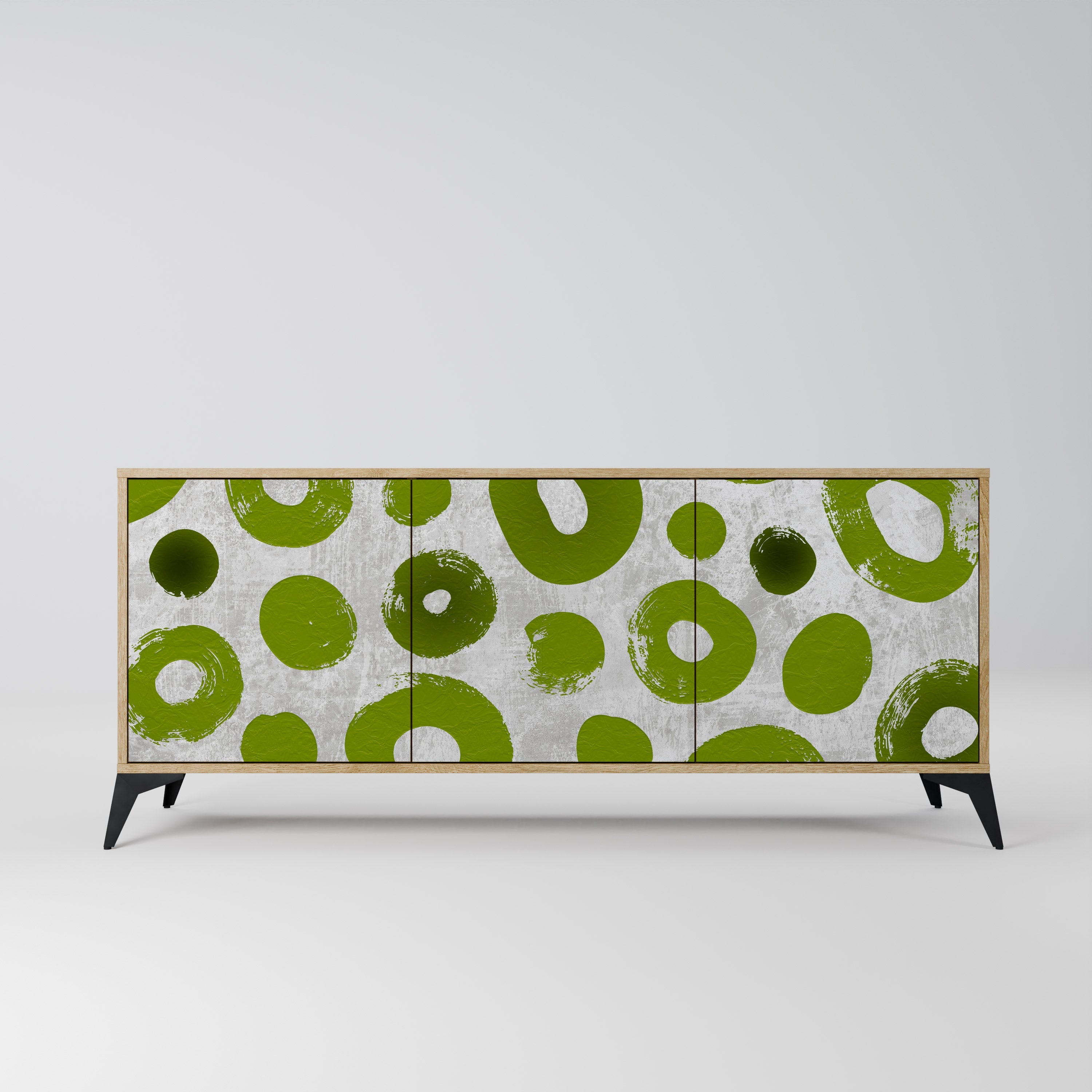 GREEN RHAPSODY 3-türiges Sideboard in Eichenoptik