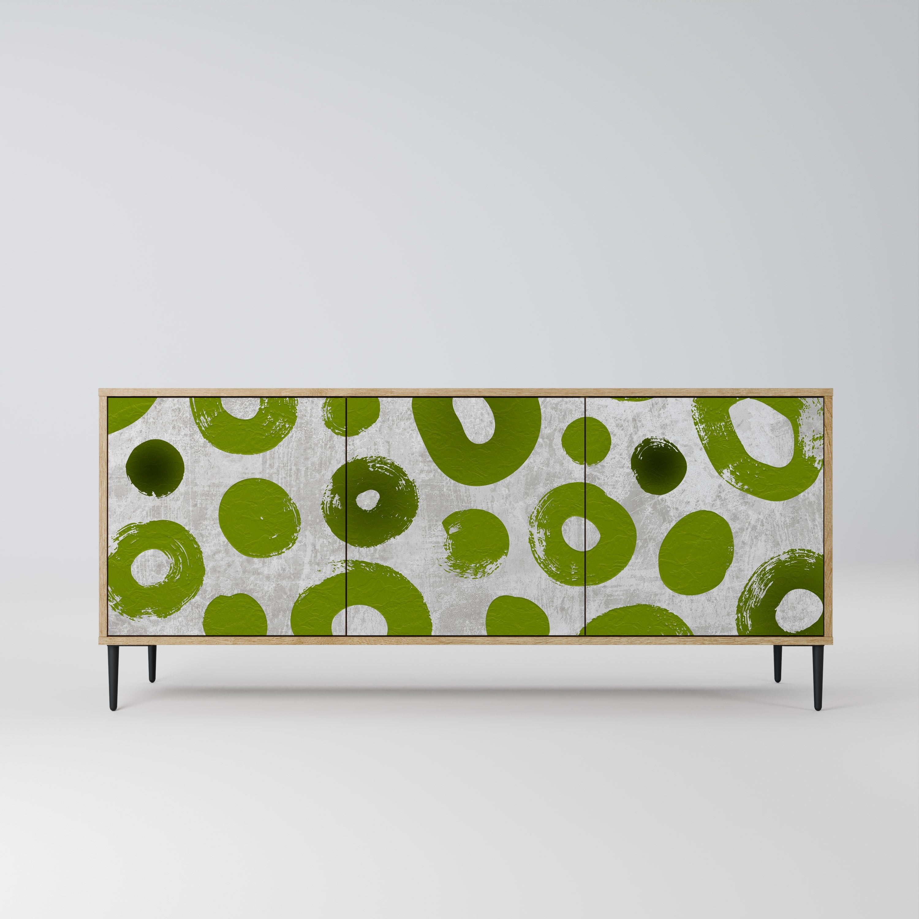 GREEN RHAPSODY 3-türiges Sideboard in Eichenoptik