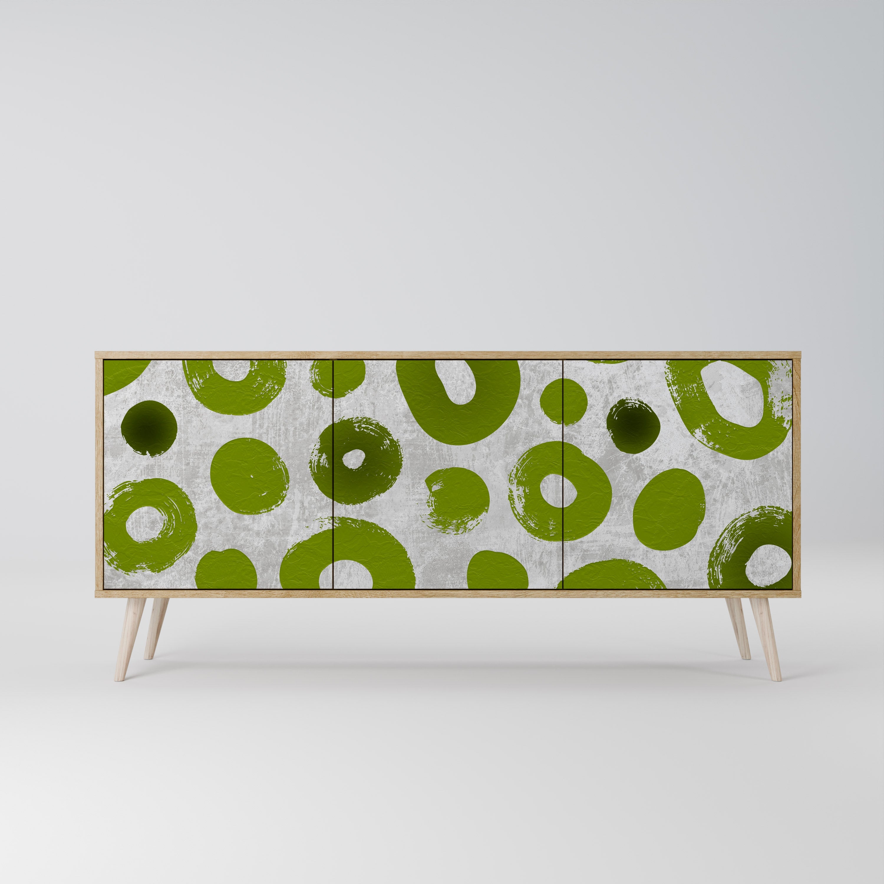 GREEN RHAPSODY 3-türiges Sideboard in Eichenoptik
