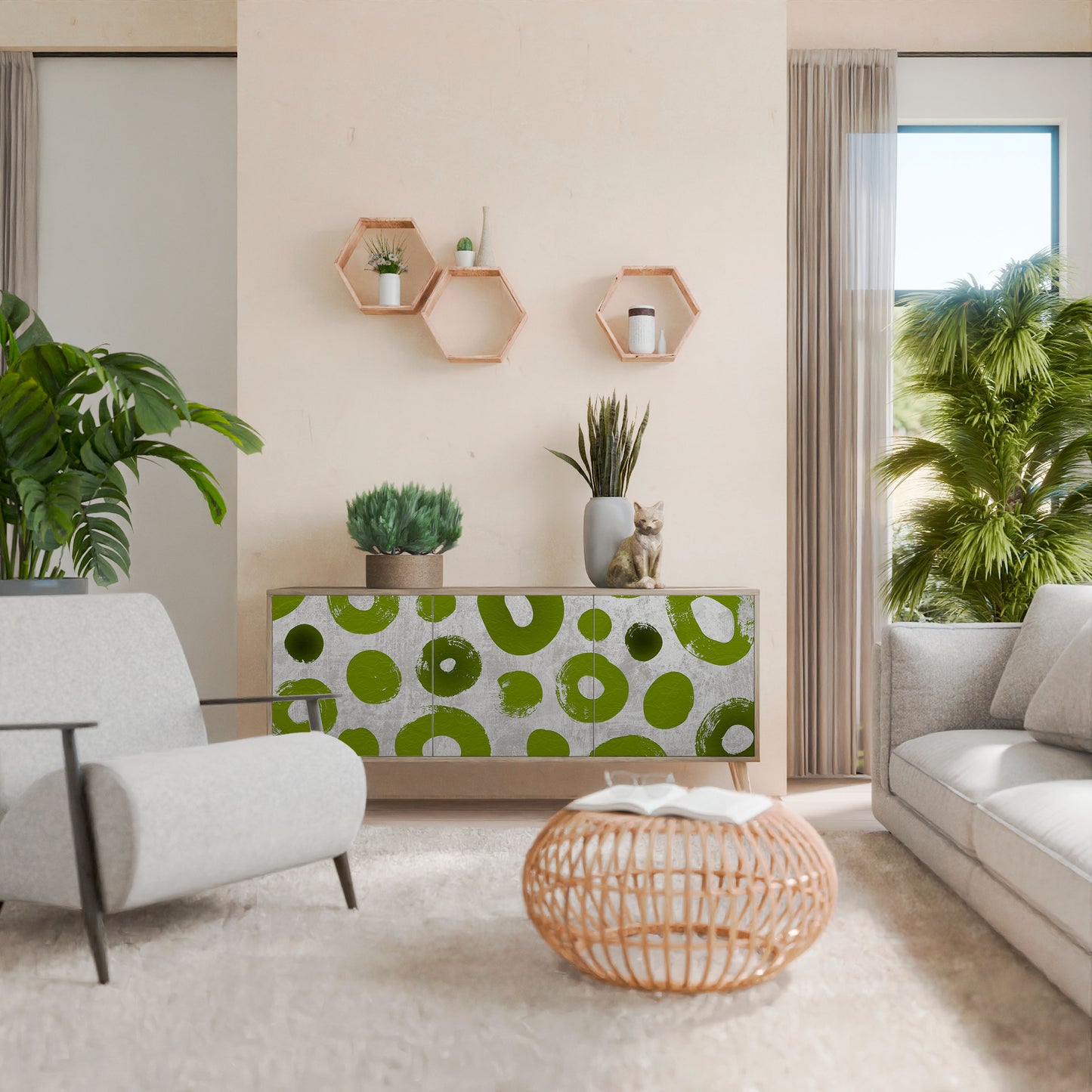 GREEN RHAPSODY 3-türiges Sideboard