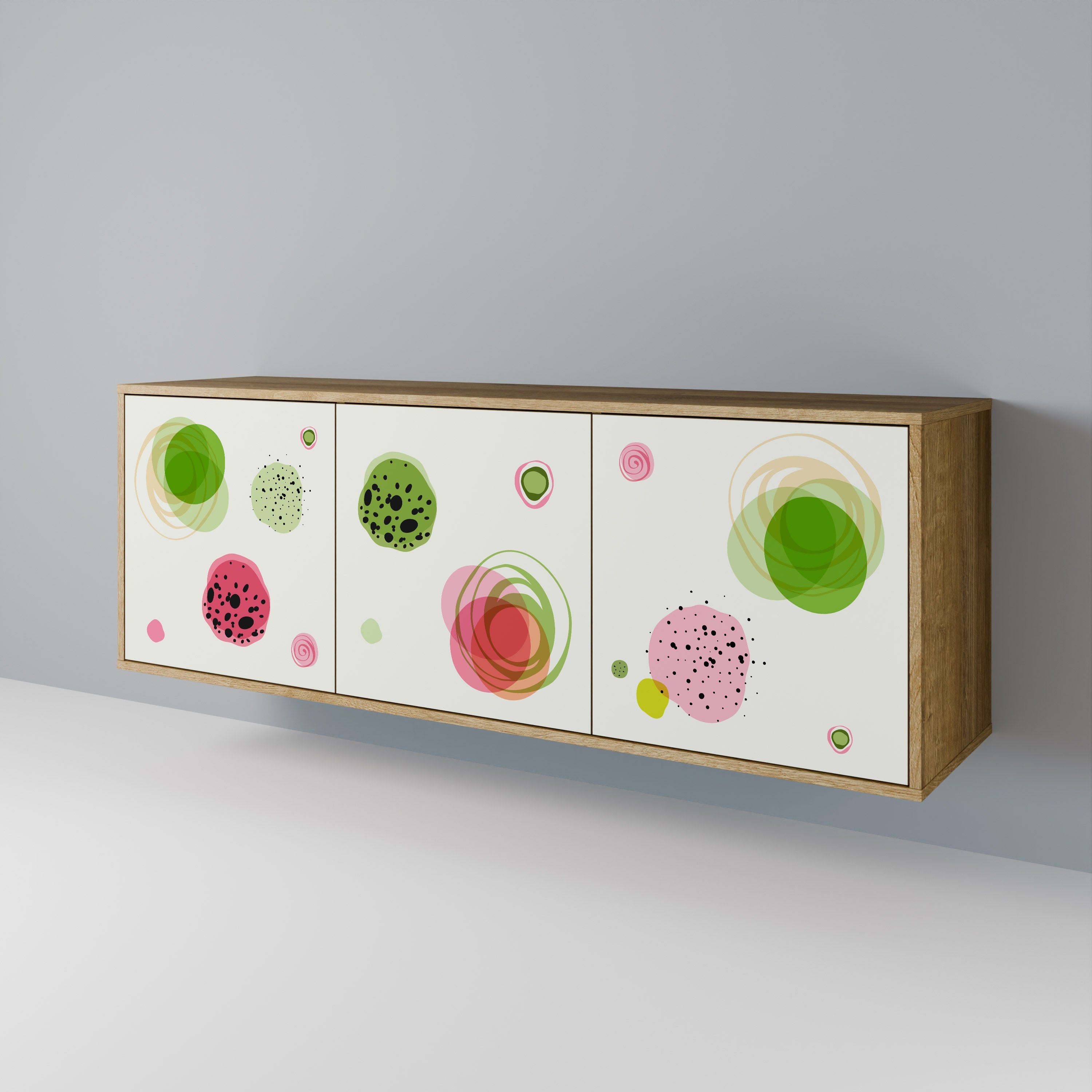 COLORFUL COSMOS 3-türiges Sideboard in Eichenoptik