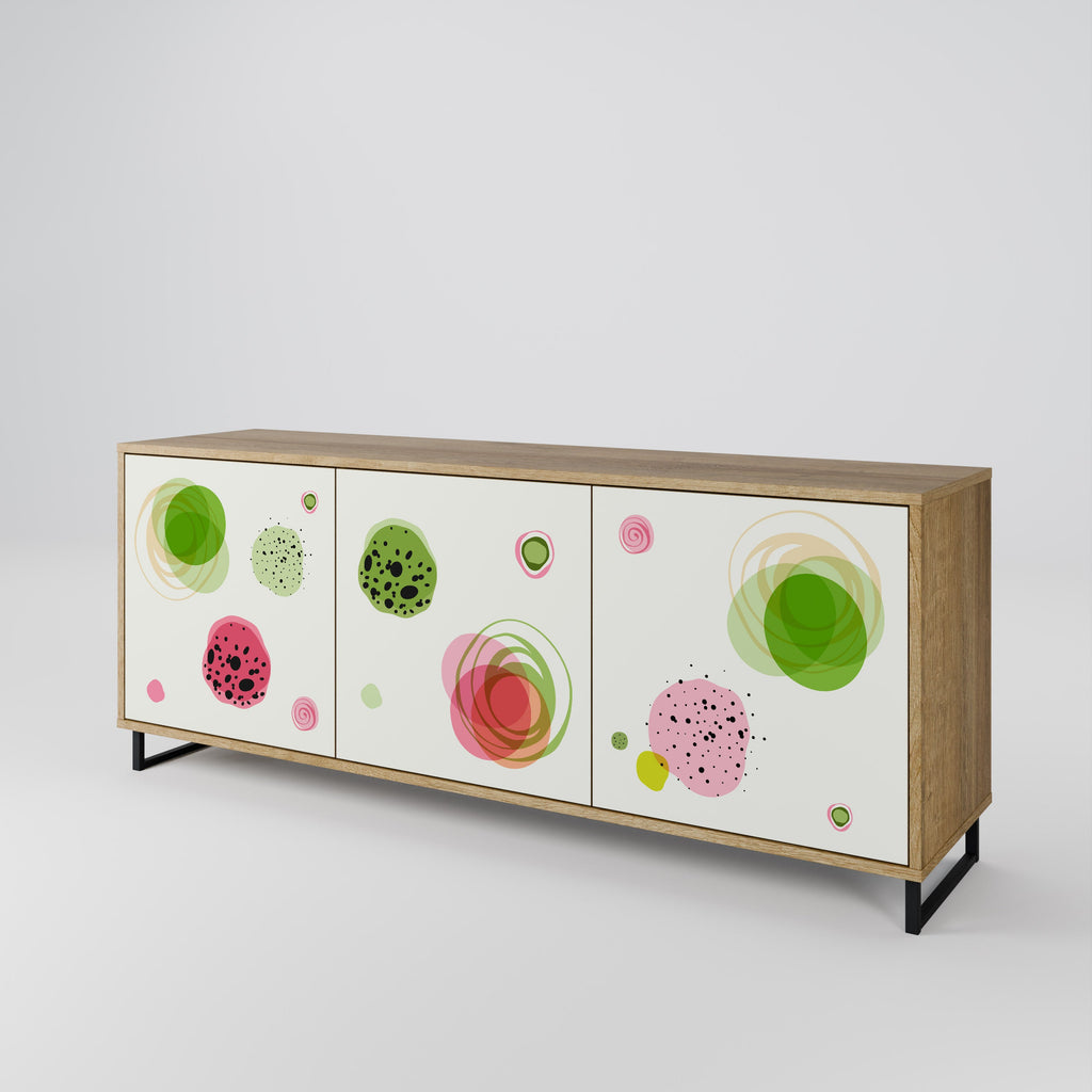 COLORFUL COSMOS 3-türiges Sideboard in Eichenoptik