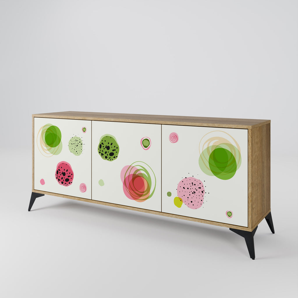 COLORFUL COSMOS 3-türiges Sideboard in Eichenoptik