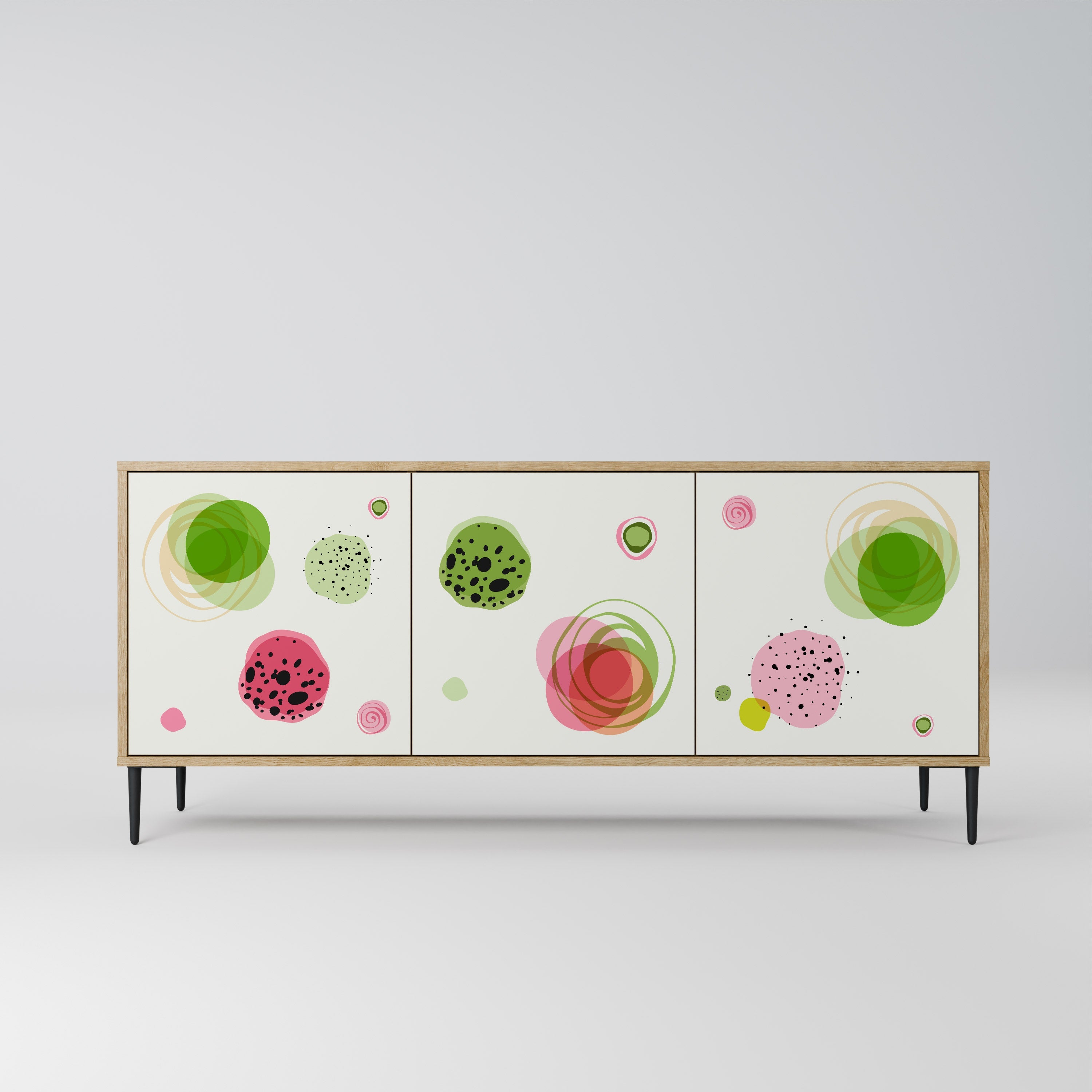COLORFUL COSMOS 3-türiges Sideboard in Eichenoptik
