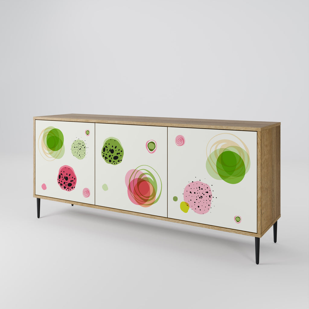 COLORFUL COSMOS 3-türiges Sideboard in Eichenoptik