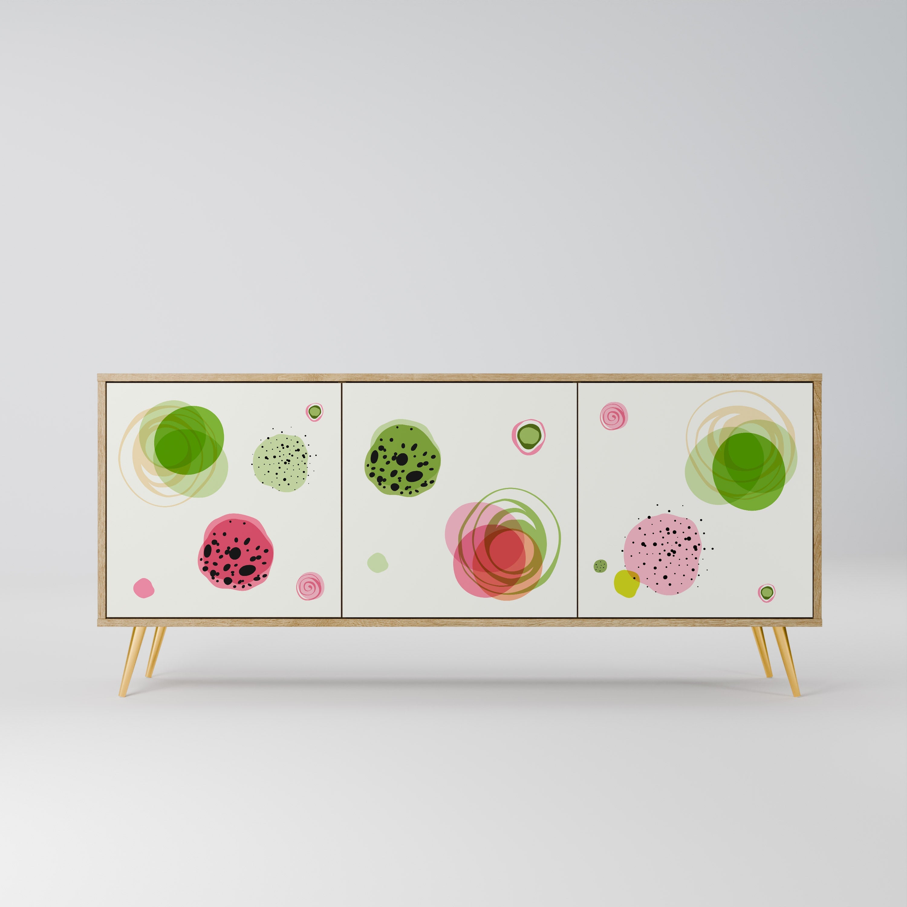 COLORFUL COSMOS 3-türiges Sideboard in Eichenoptik