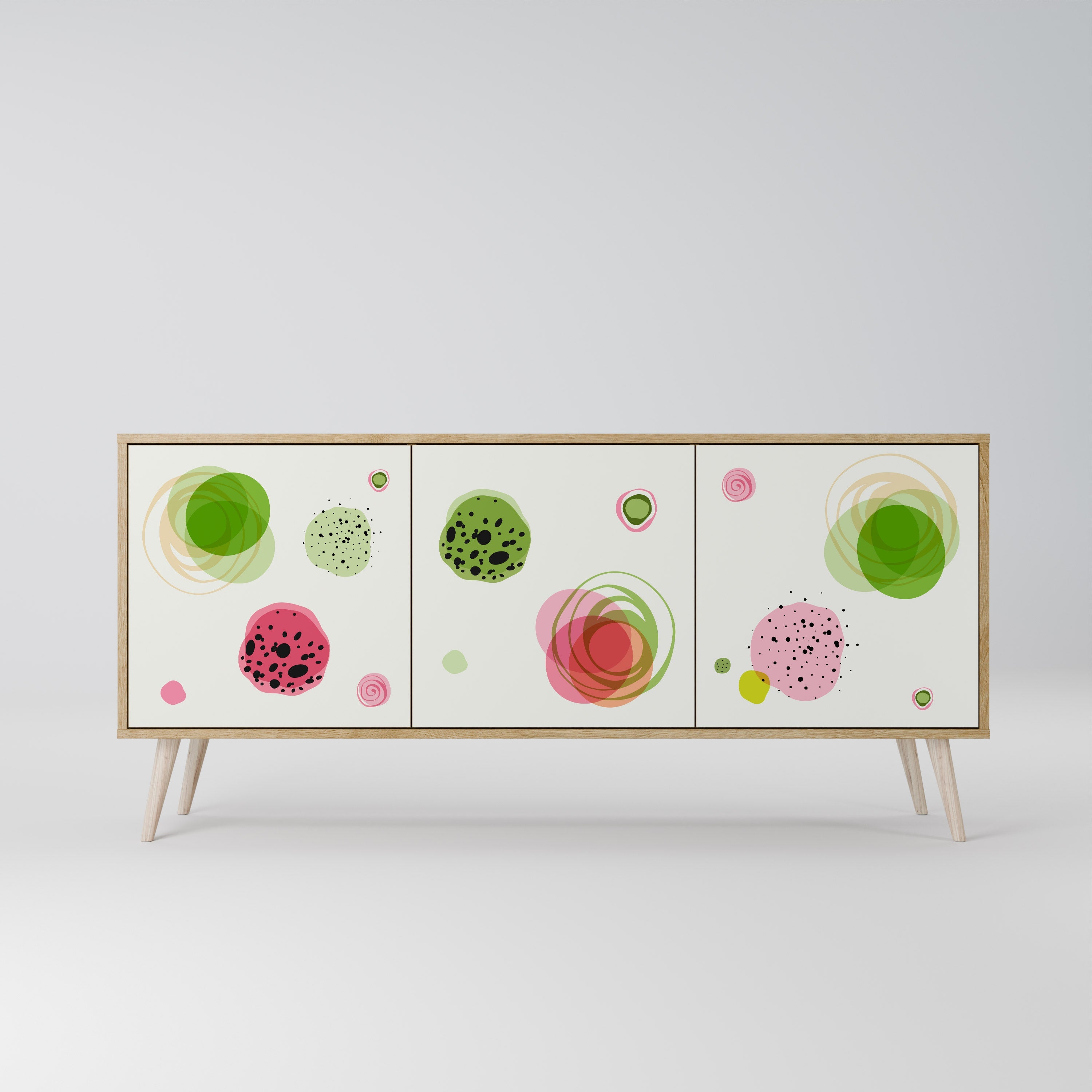 COLORFUL COSMOS 3-türiges Sideboard in Eichenoptik