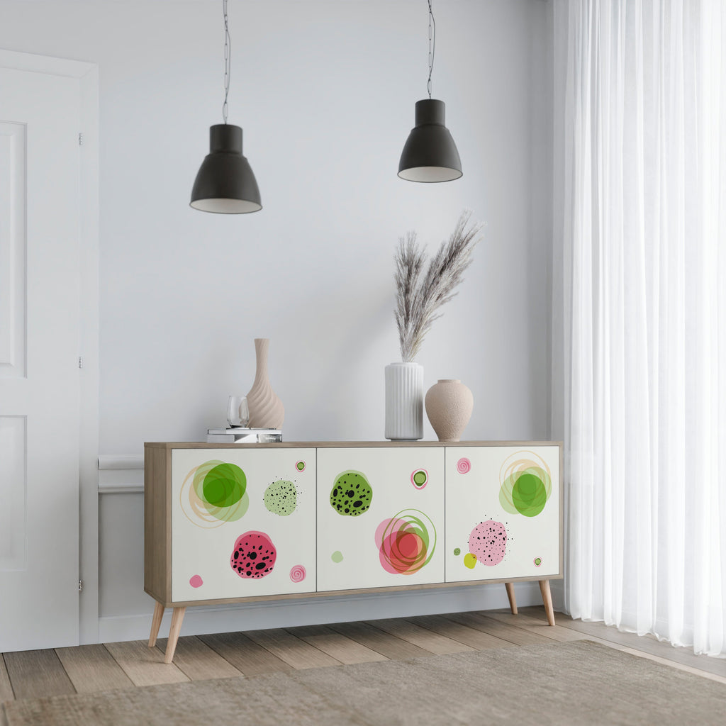 COLORFUL COSMOS 3-türiges Sideboard in Eichenoptik