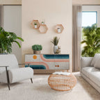 TWO HALVES Sideboard mit 3 Türen in Eiche-Optik