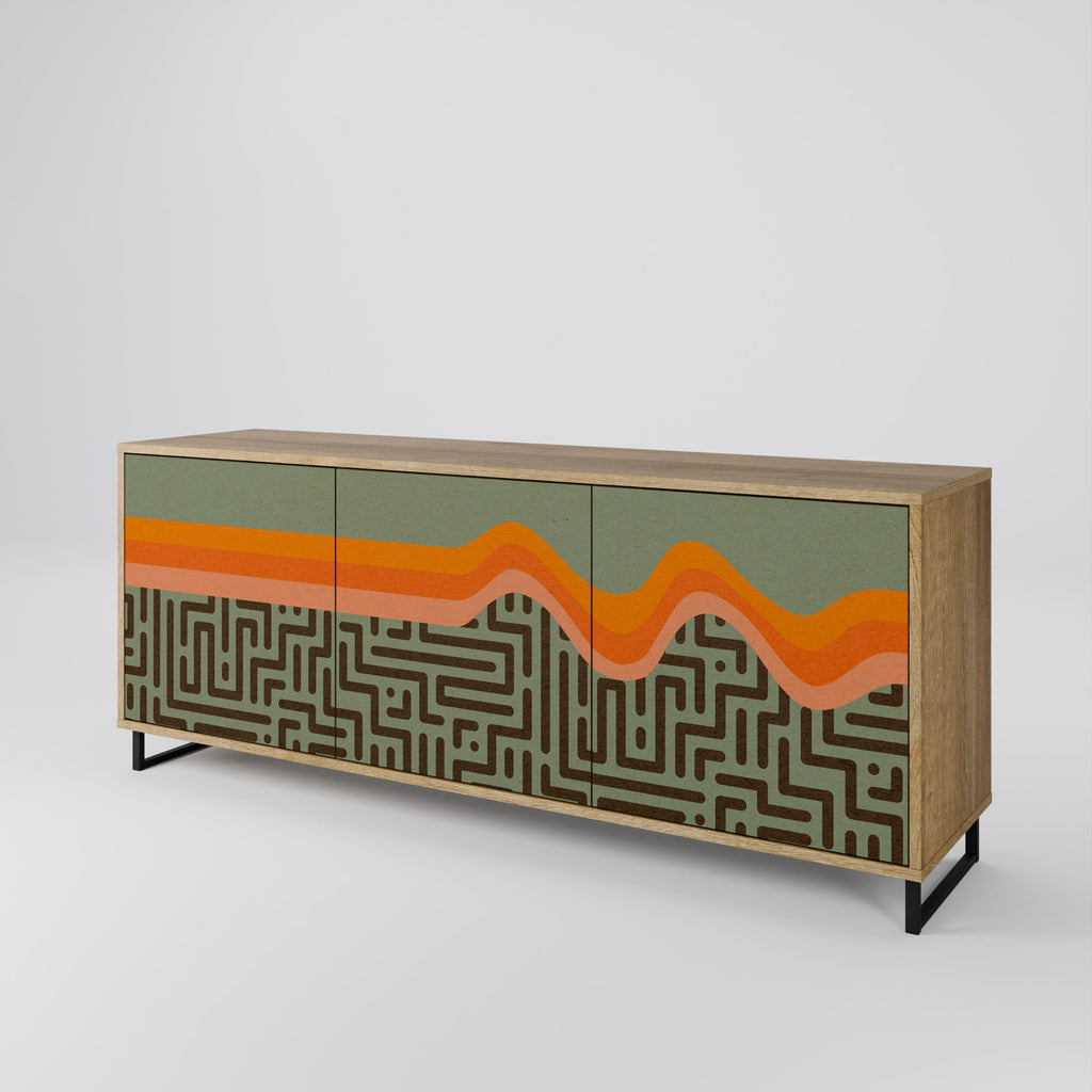 SIMPLE SOLUTIONS 3-türiges Sideboard in Eichenoptik
