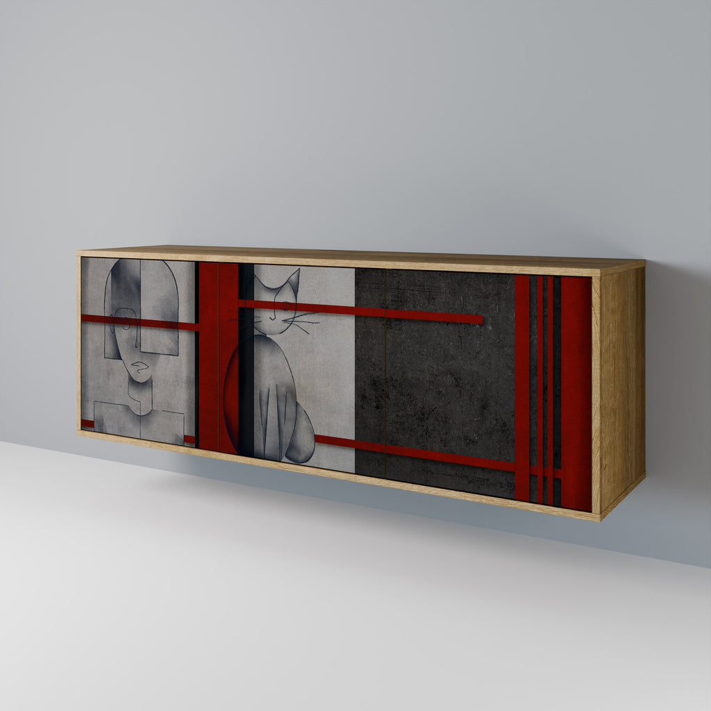 GRAY FIGURES 3-türiges Sideboard in Eichenoptik