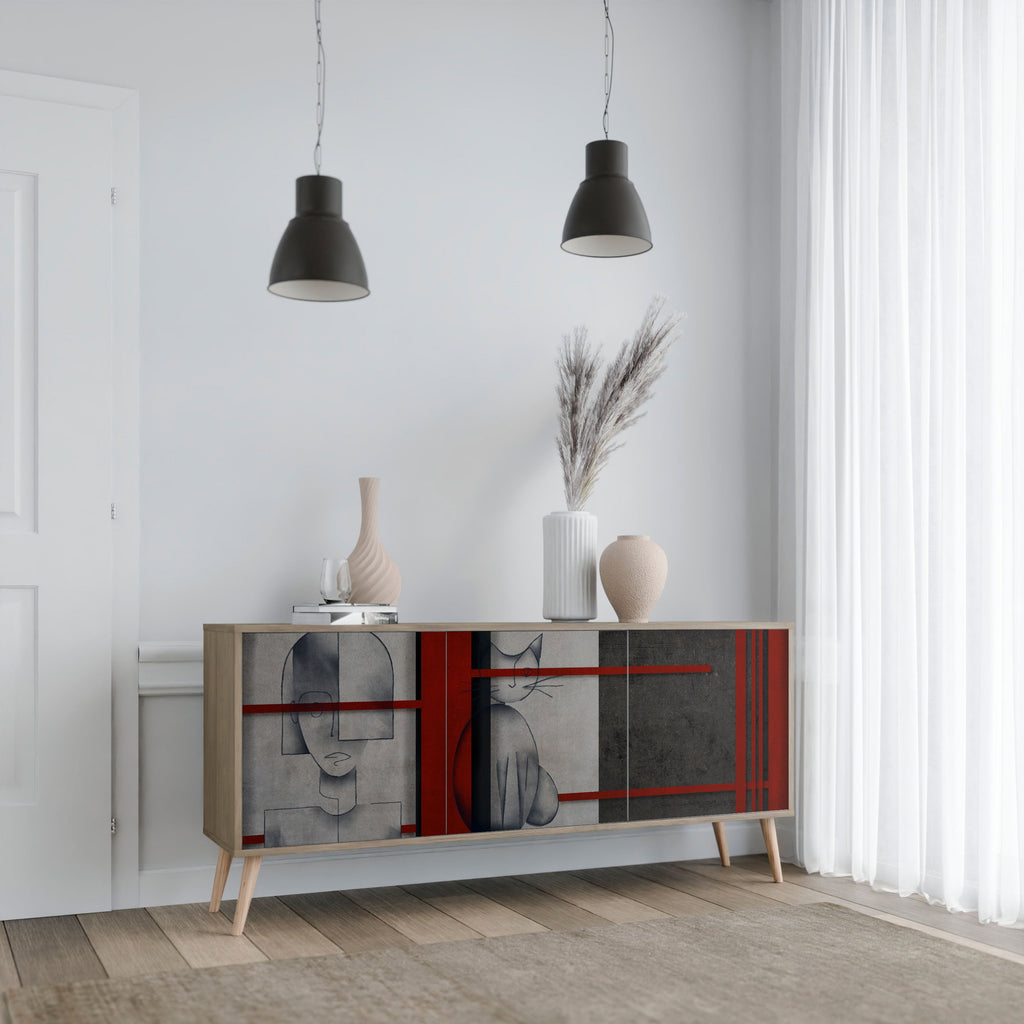 GRAY FIGURES 3-türiges Sideboard in Eichenoptik
