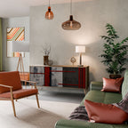 GRAY FIGURES Sideboard mit 3 Türen in Eiche-Optik