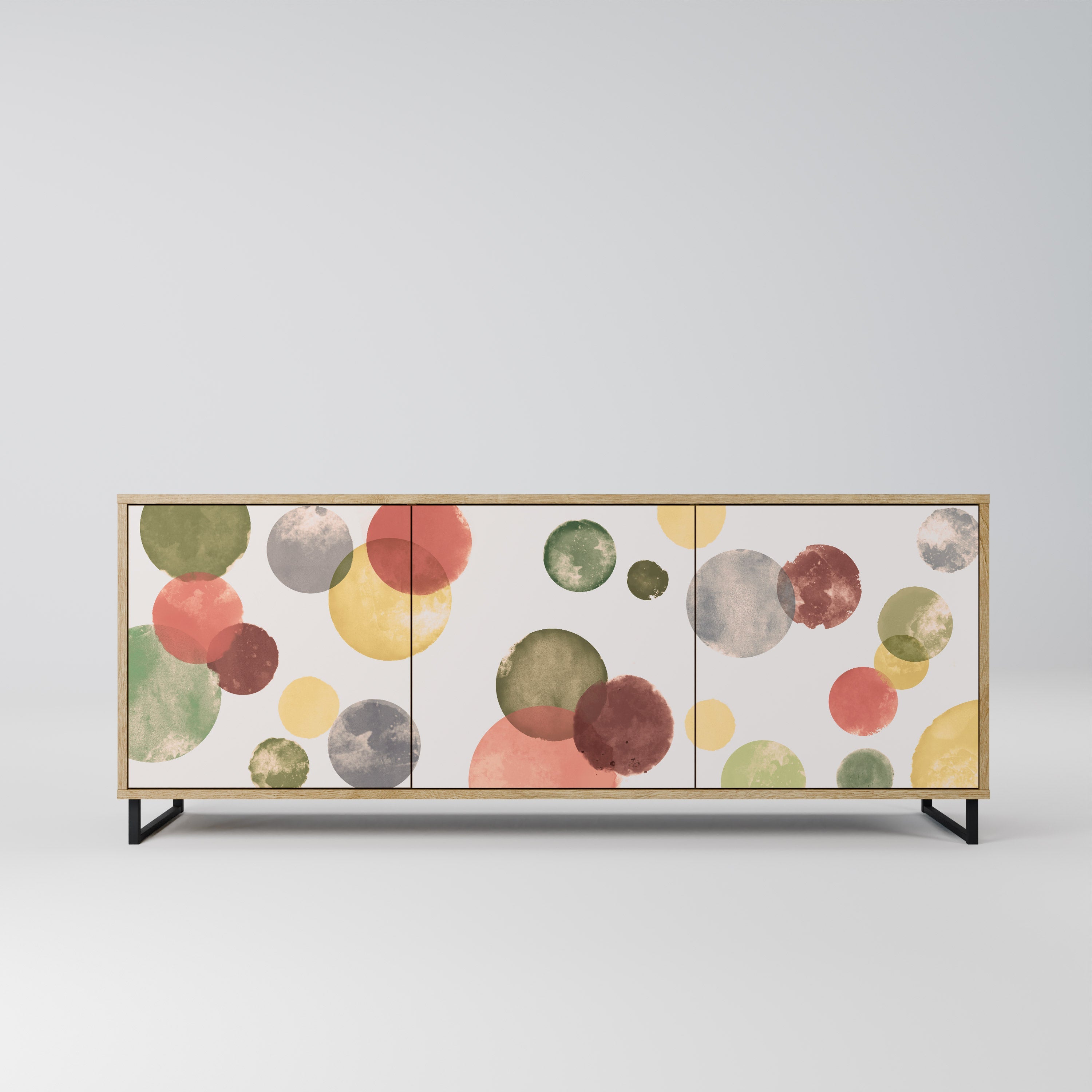 FLEETING HAPPINESS 3-türiges Sideboard in Eichenoptik