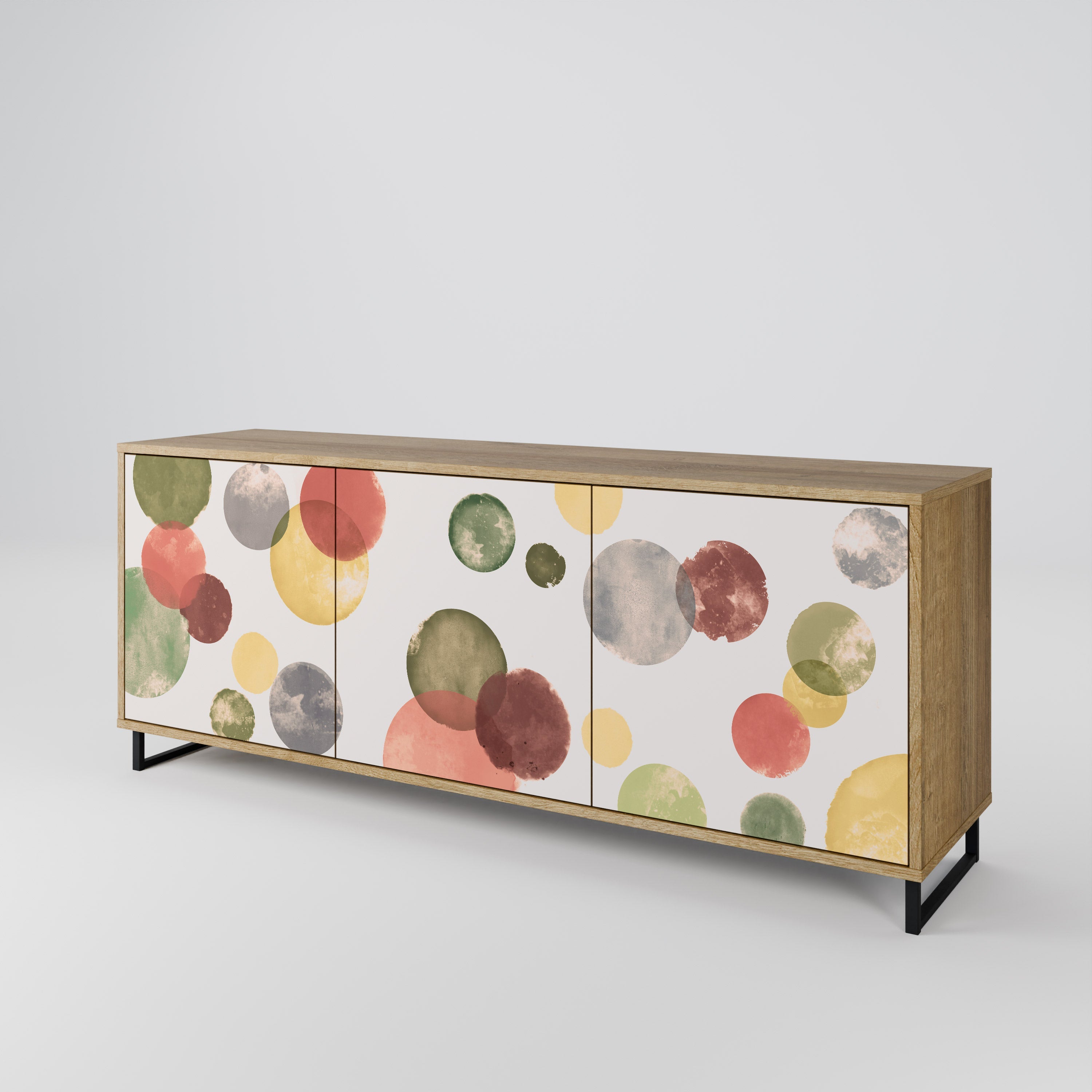 FLEETING HAPPINESS 3-türiges Sideboard in Eichenoptik