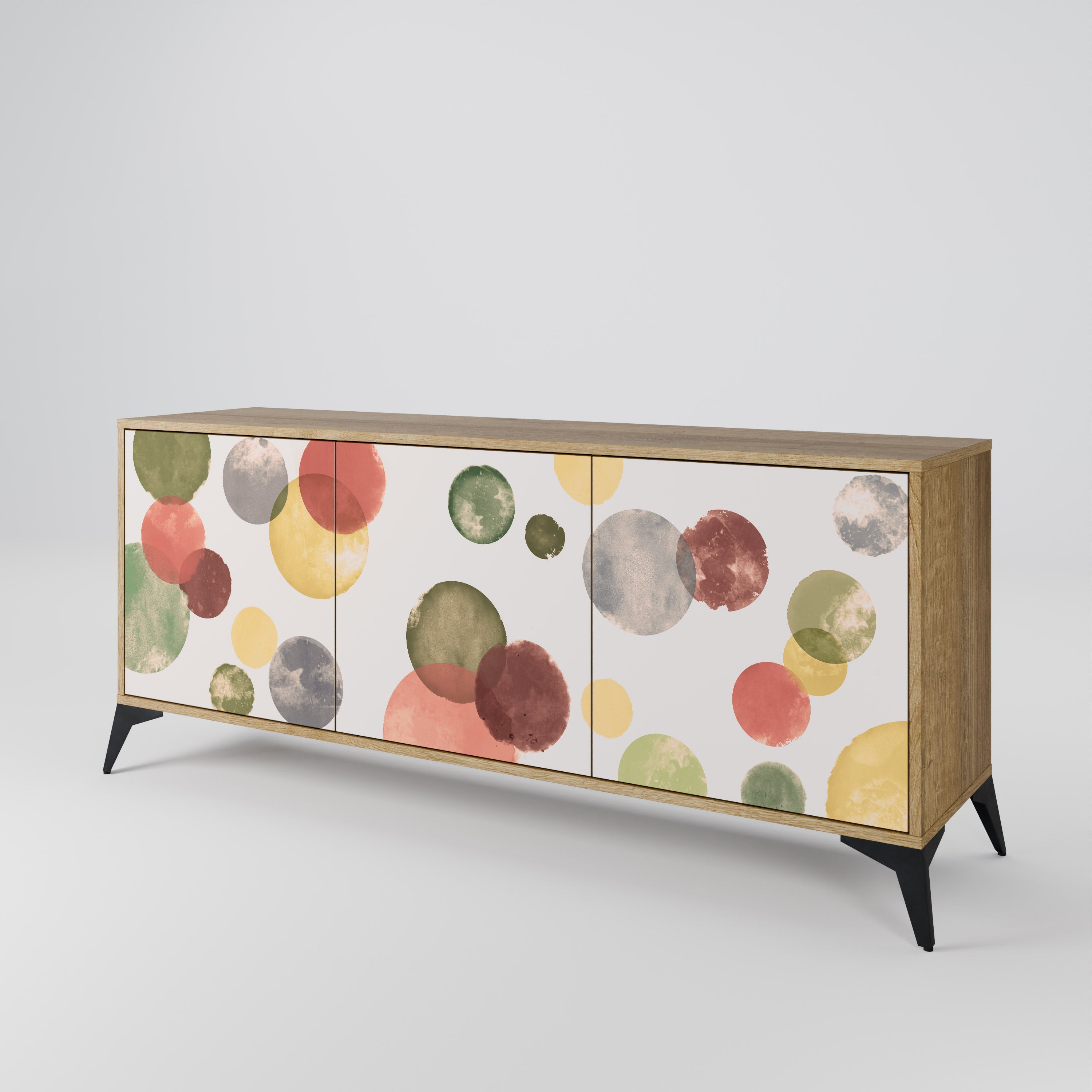 FLEETING HAPPINESS 3-türiges Sideboard in Eichenoptik