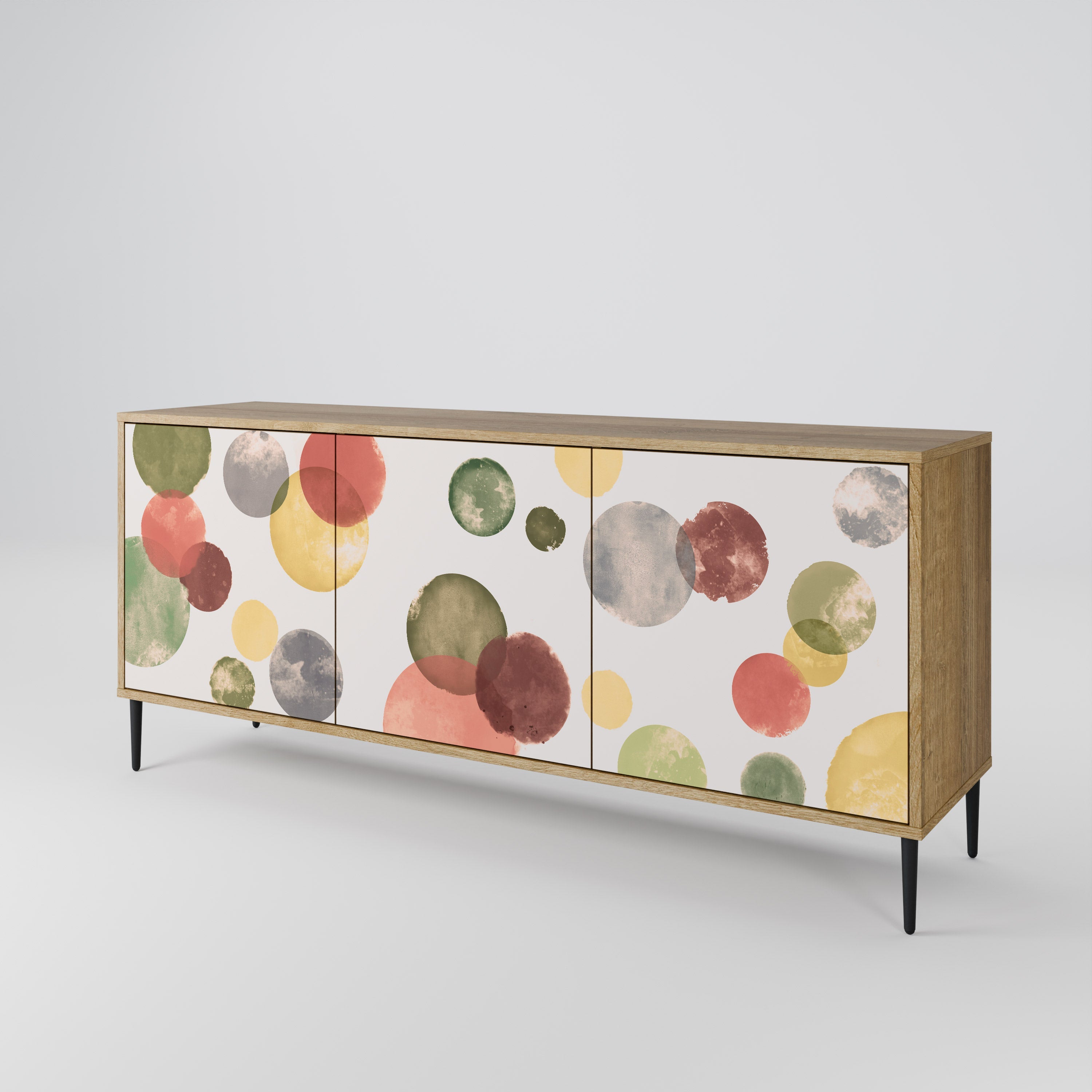 FLEETING HAPPINESS 3-türiges Sideboard in Eichenoptik