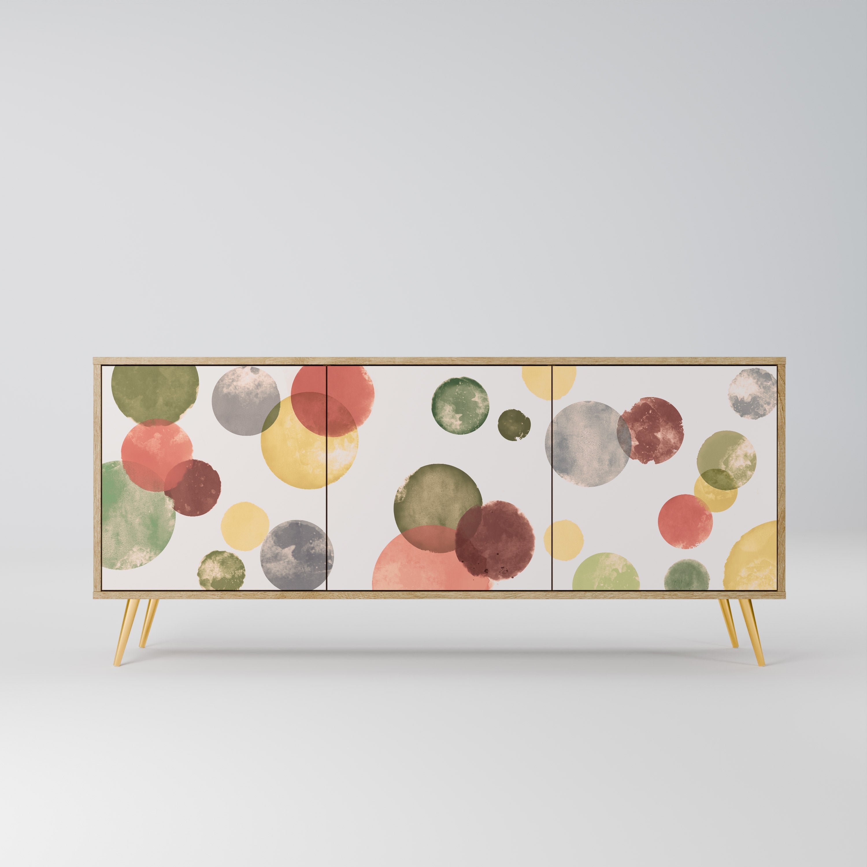 FLEETING HAPPINESS 3-türiges Sideboard in Eichenoptik
