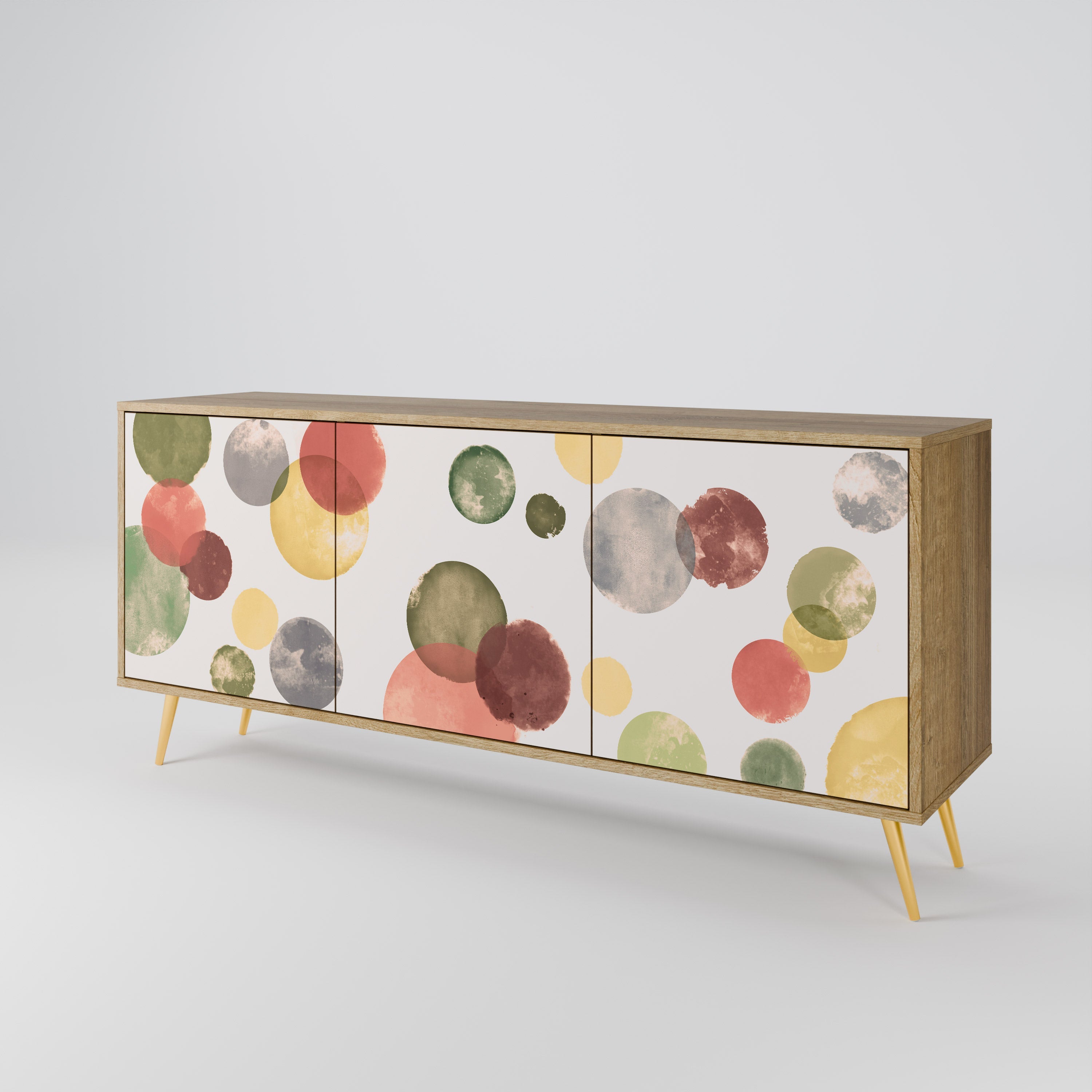 FLEETING HAPPINESS 3-türiges Sideboard in Eichenoptik