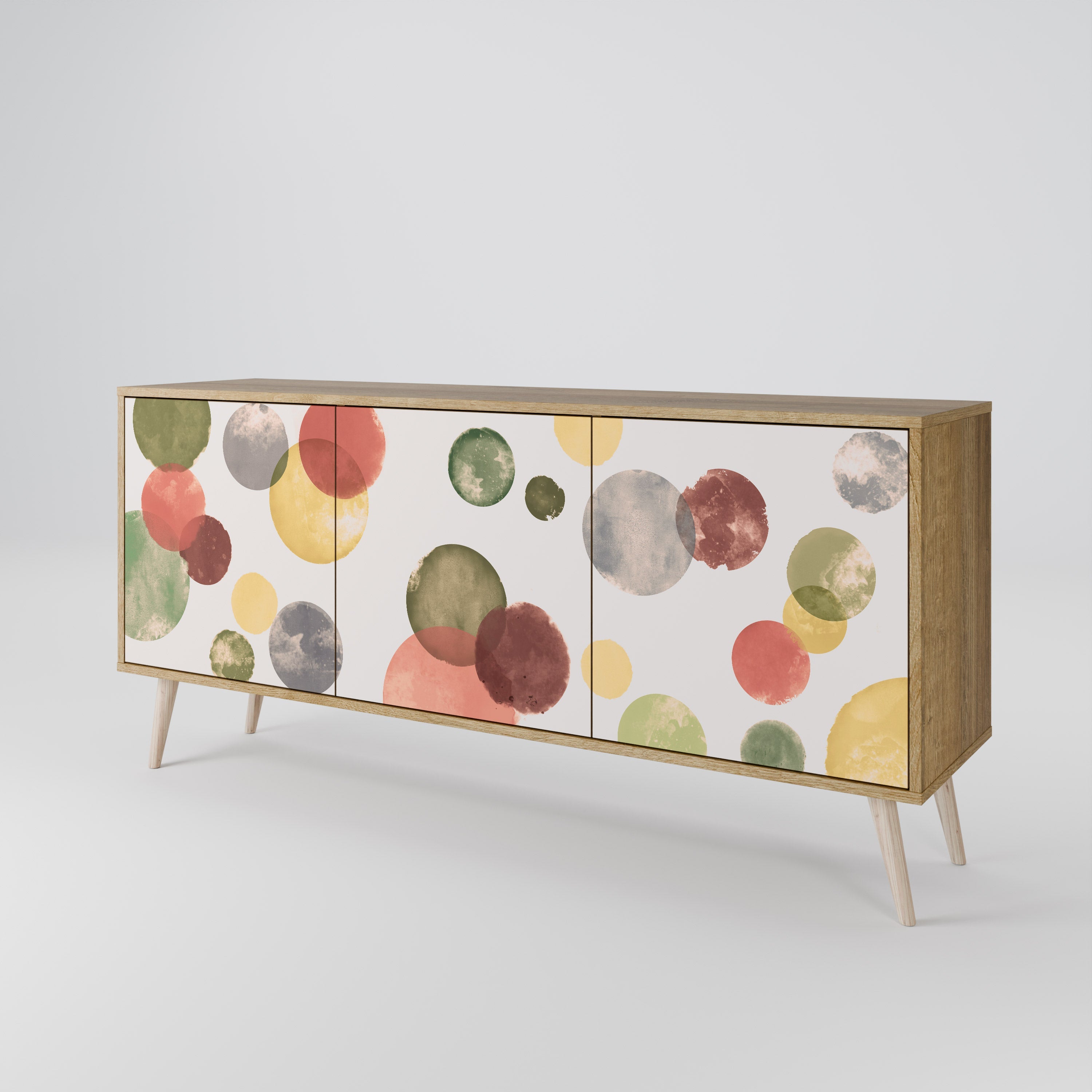 FLEETING HAPPINESS 3-türiges Sideboard in Eichenoptik