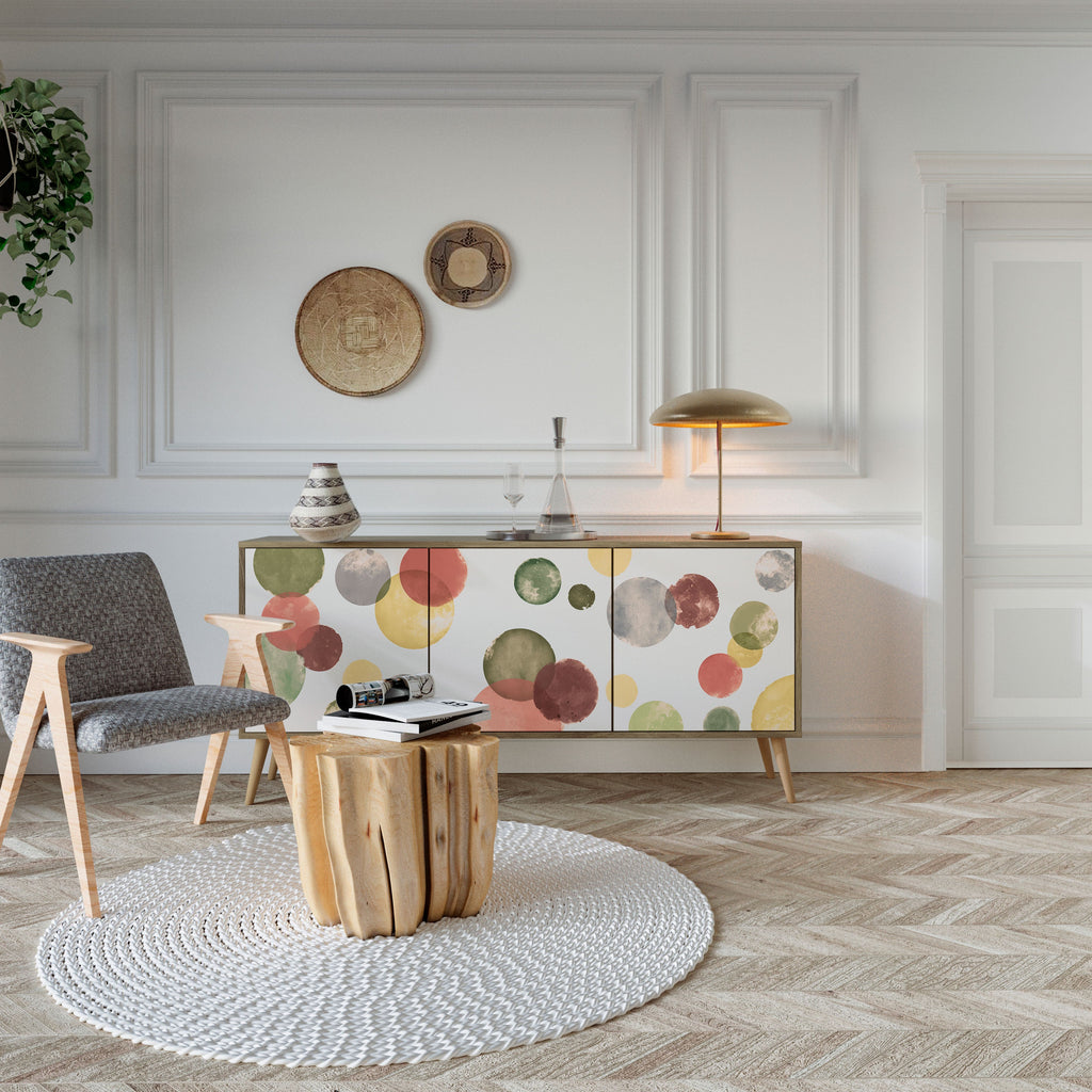 FLEETING HAPPINESS 3-türiges Sideboard in Eichenoptik