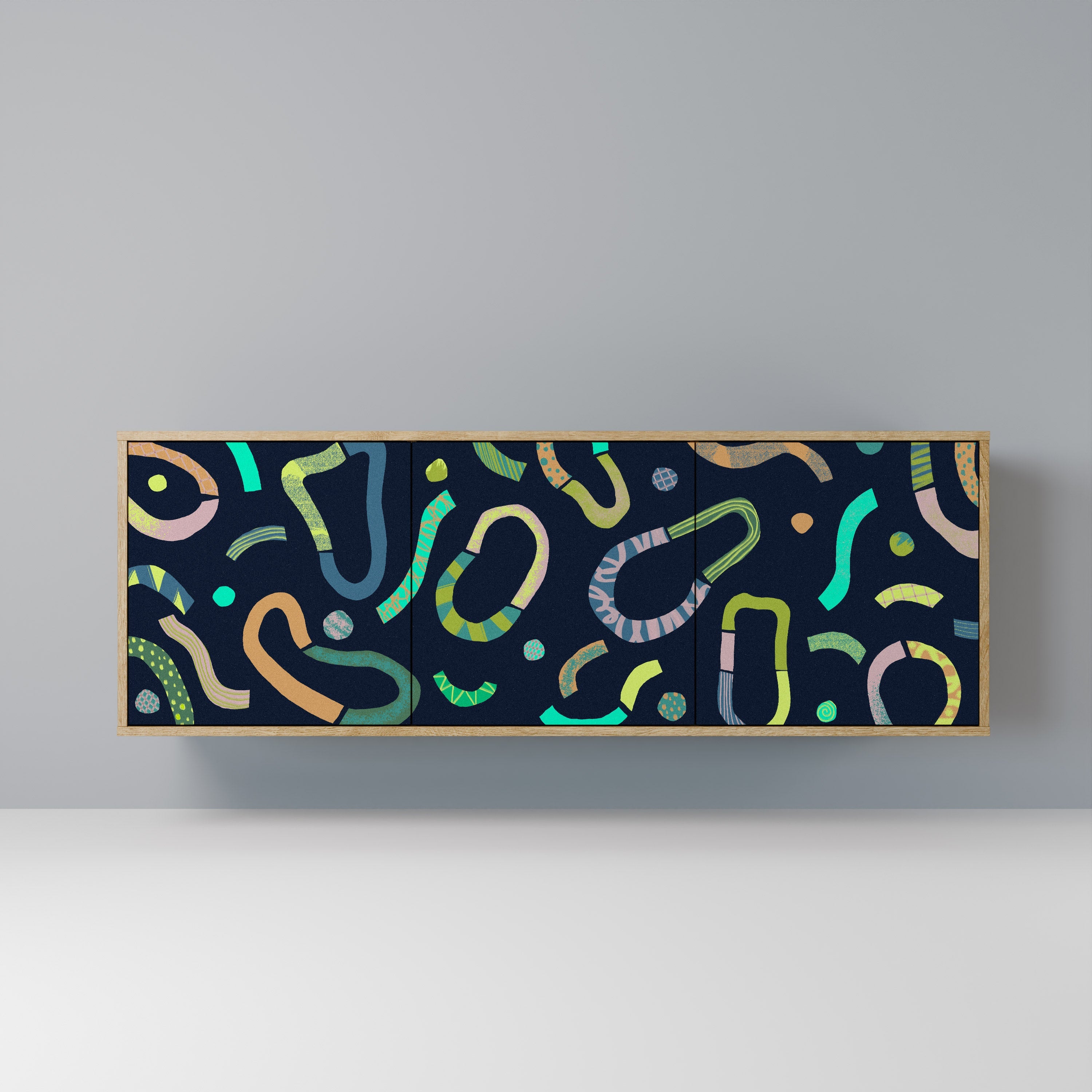 CONTRAST DANCE 3-türiges Sideboard in Eichenoptik