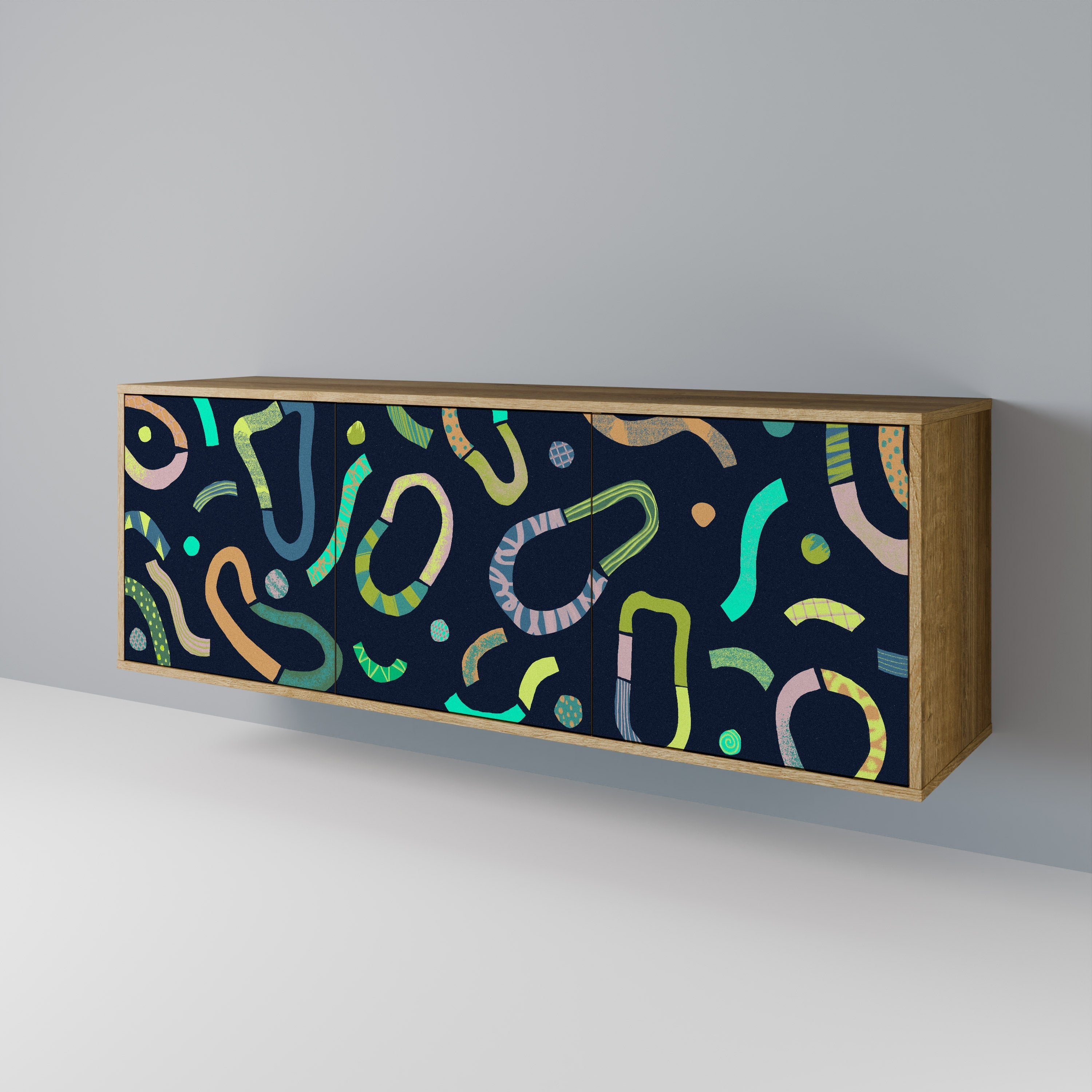 CONTRAST DANCE 3-türiges Sideboard in Eichenoptik