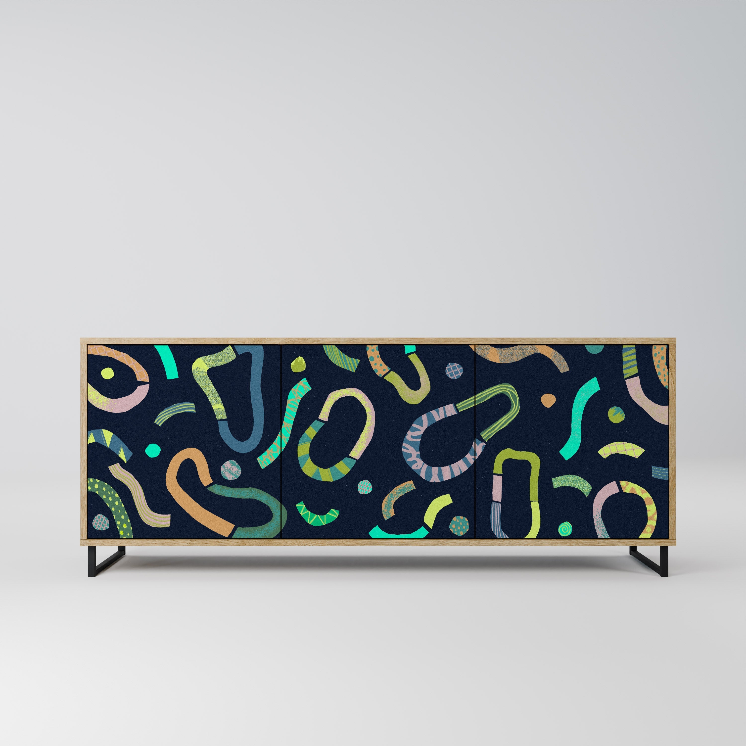CONTRAST DANCE 3-türiges Sideboard in Eichenoptik