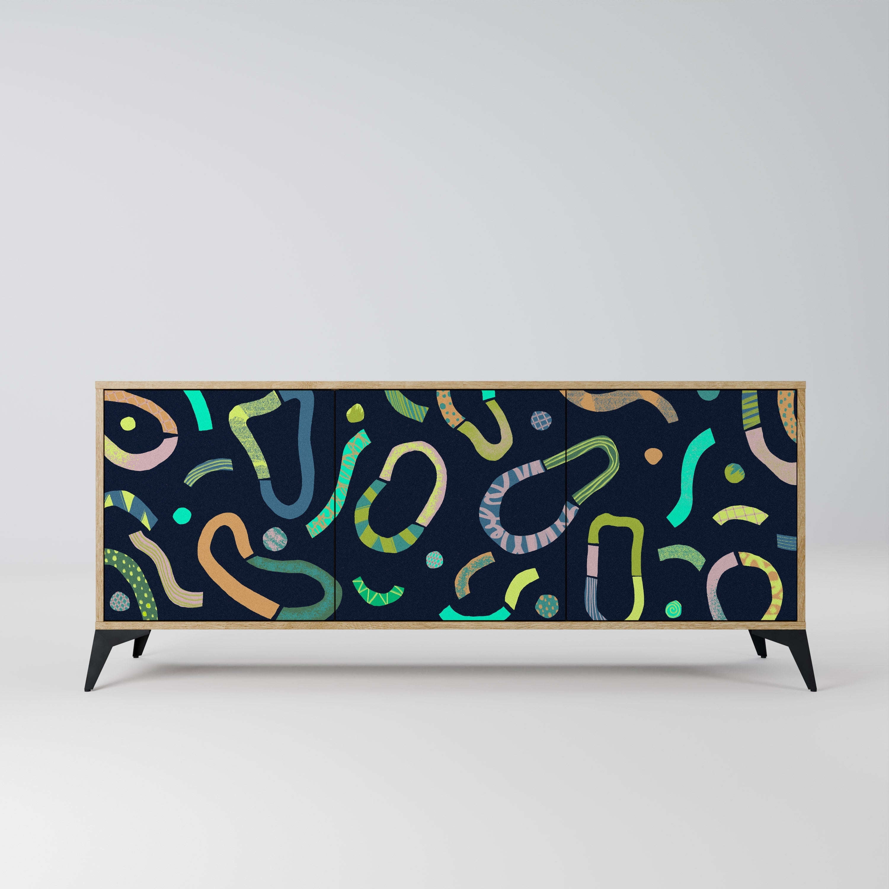 CONTRAST DANCE 3-türiges Sideboard in Eichenoptik