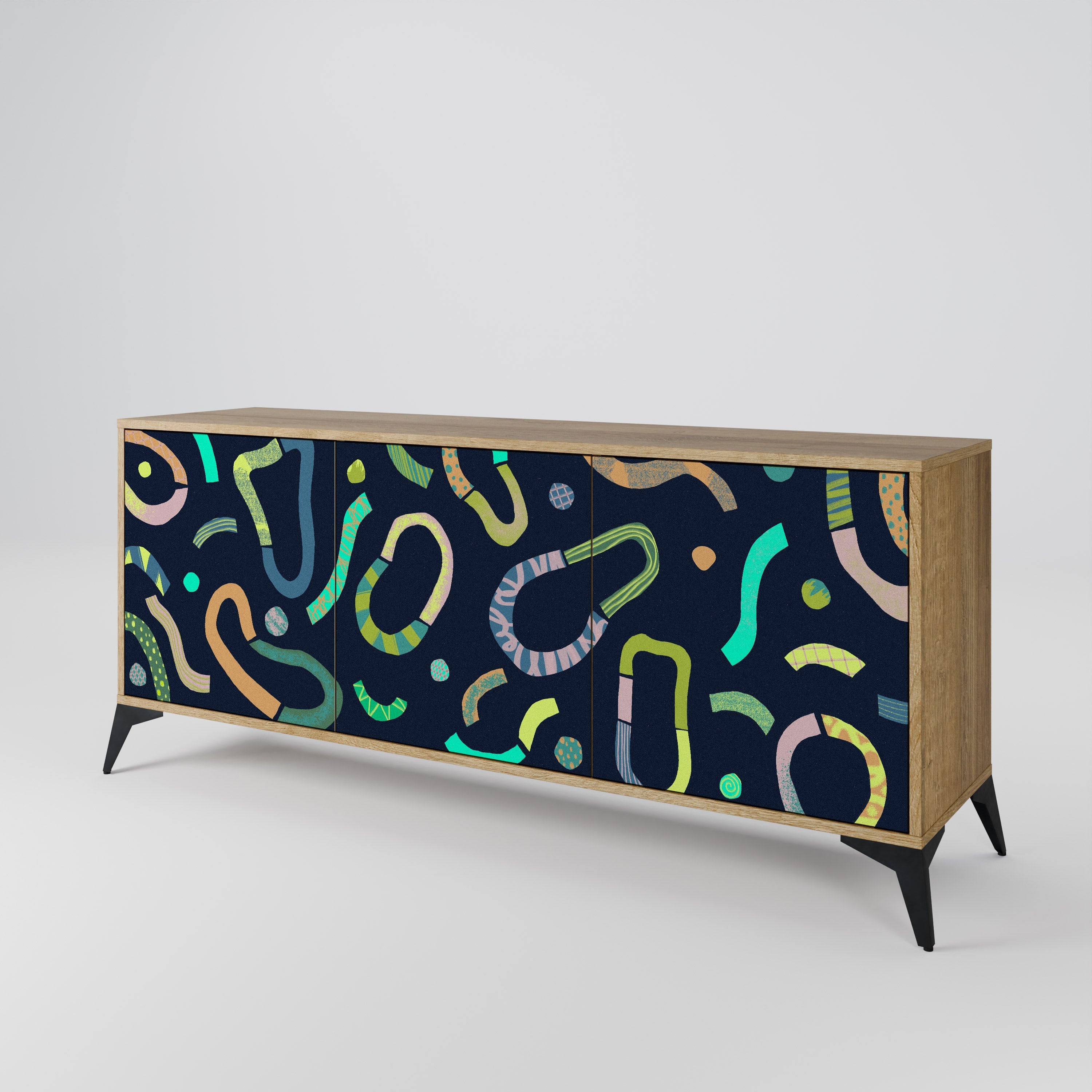 CONTRAST DANCE 3-türiges Sideboard in Eichenoptik