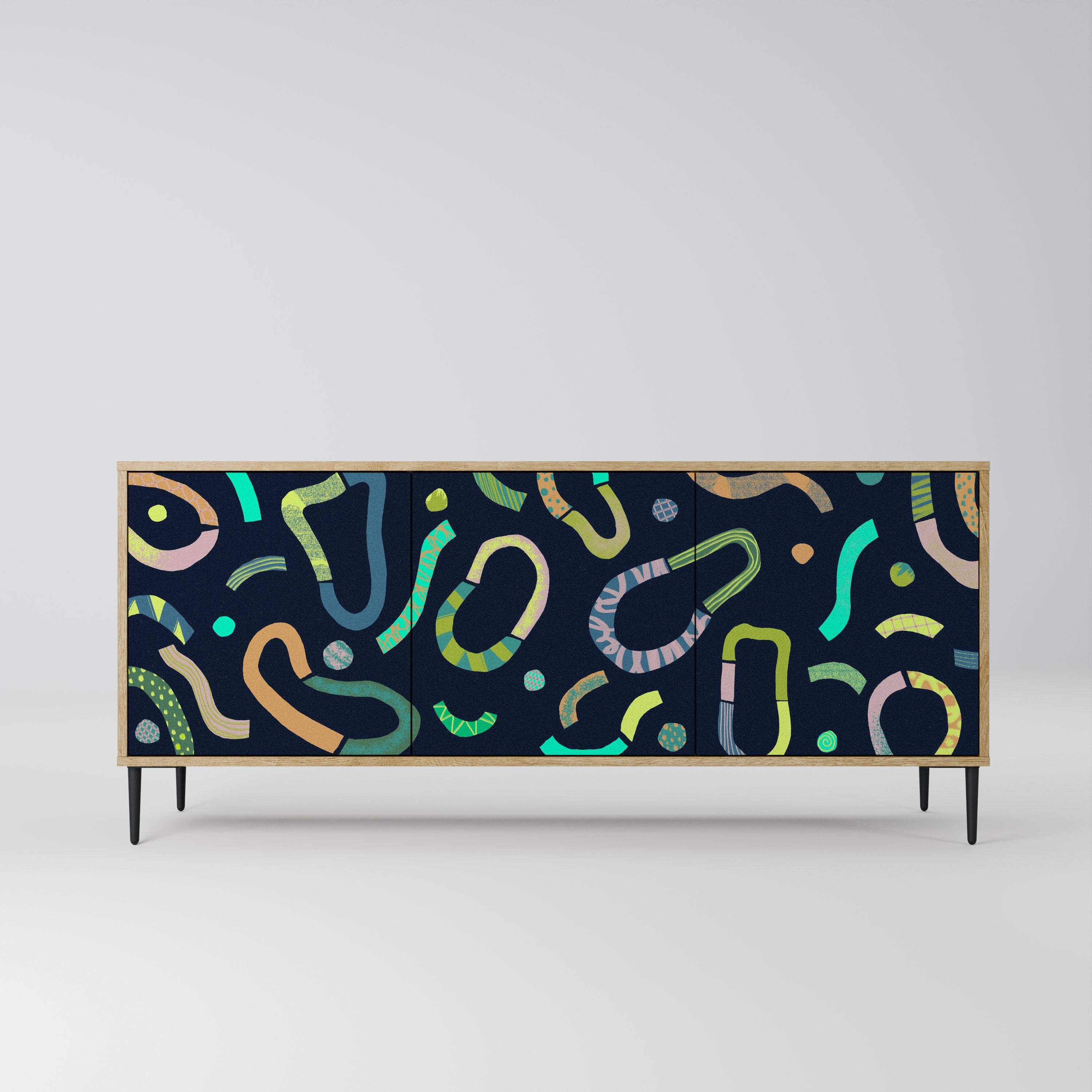 CONTRAST DANCE 3-türiges Sideboard in Eichenoptik