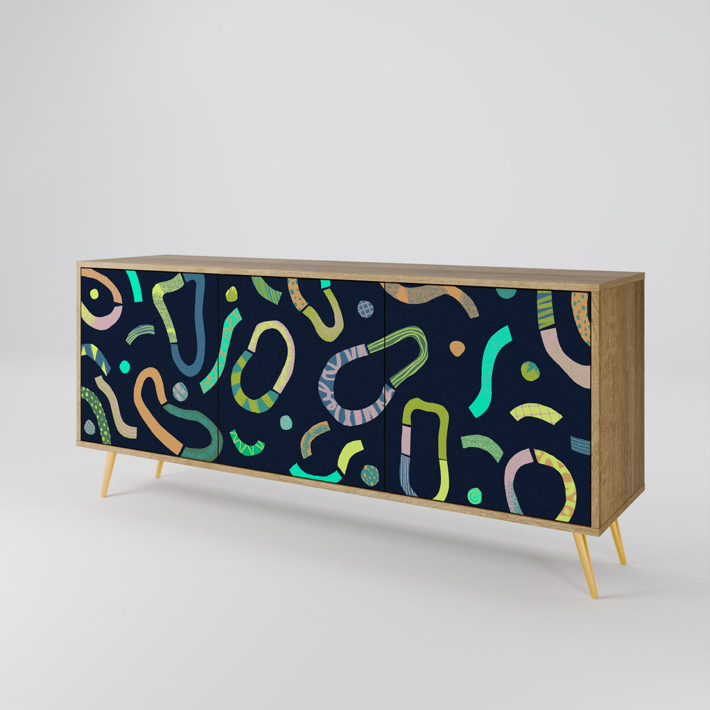 CONTRAST DANCE 3-türiges Sideboard in Eichenoptik