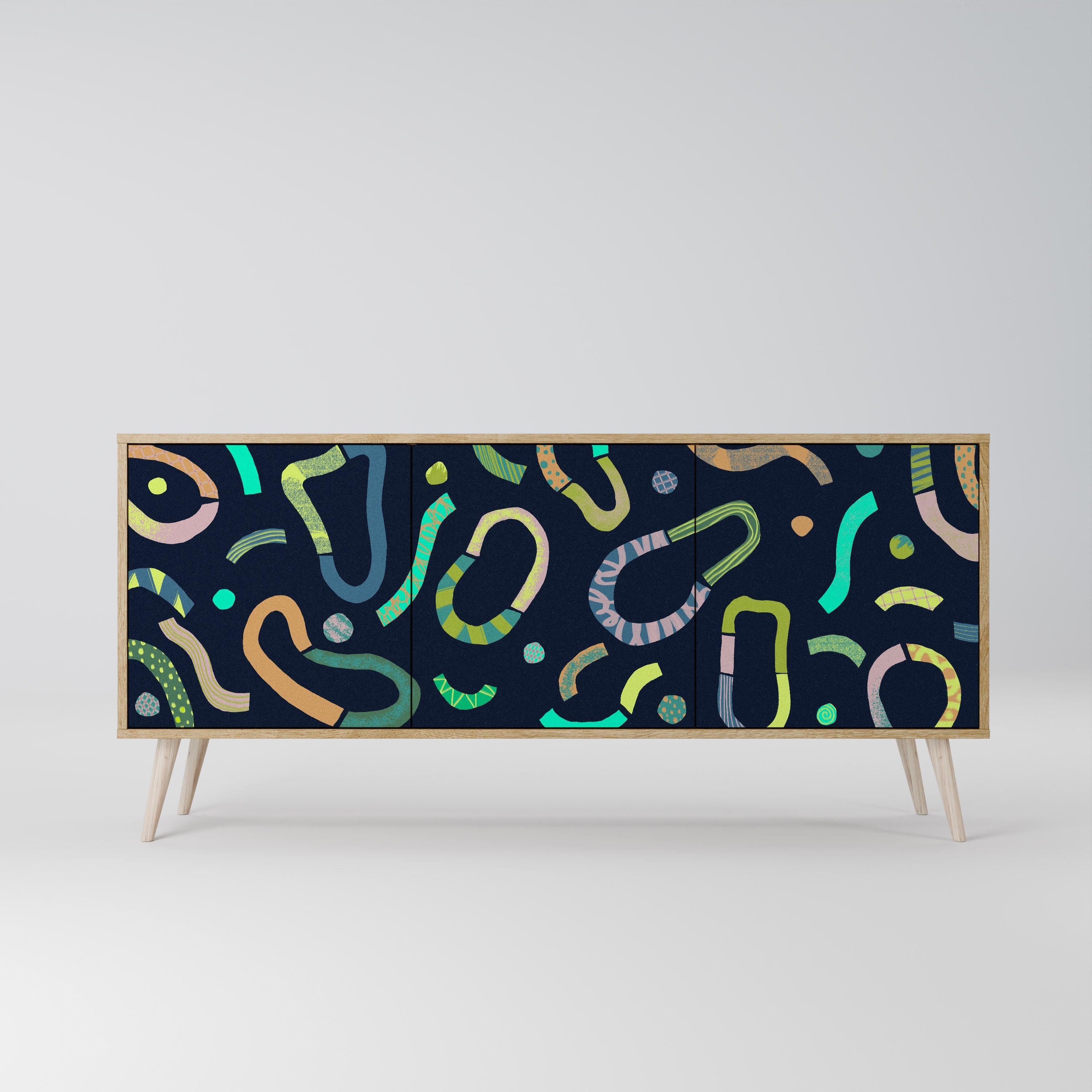 CONTRAST DANCE 3-türiges Sideboard in Eichenoptik