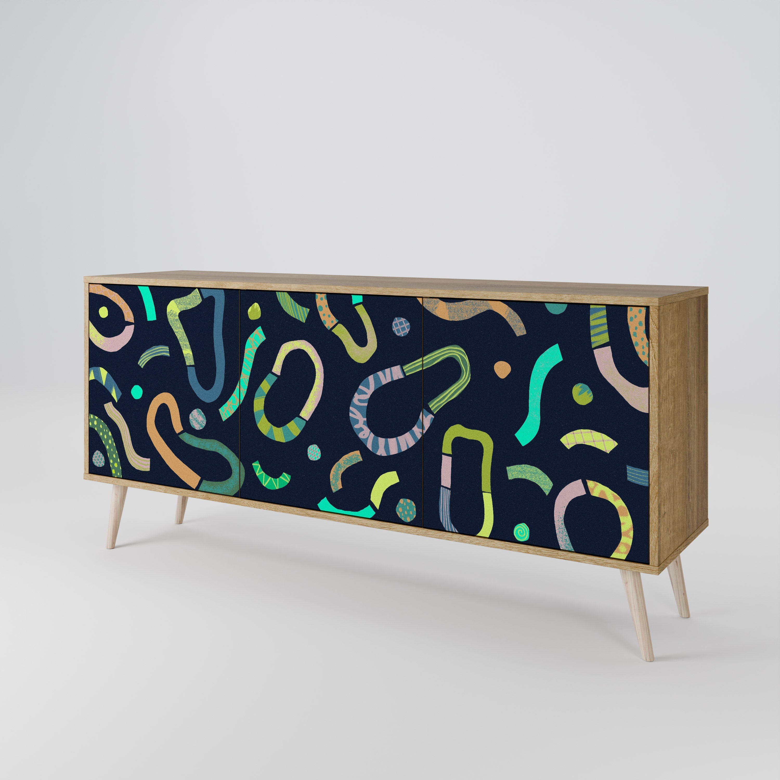 CONTRAST DANCE 3-türiges Sideboard in Eichenoptik