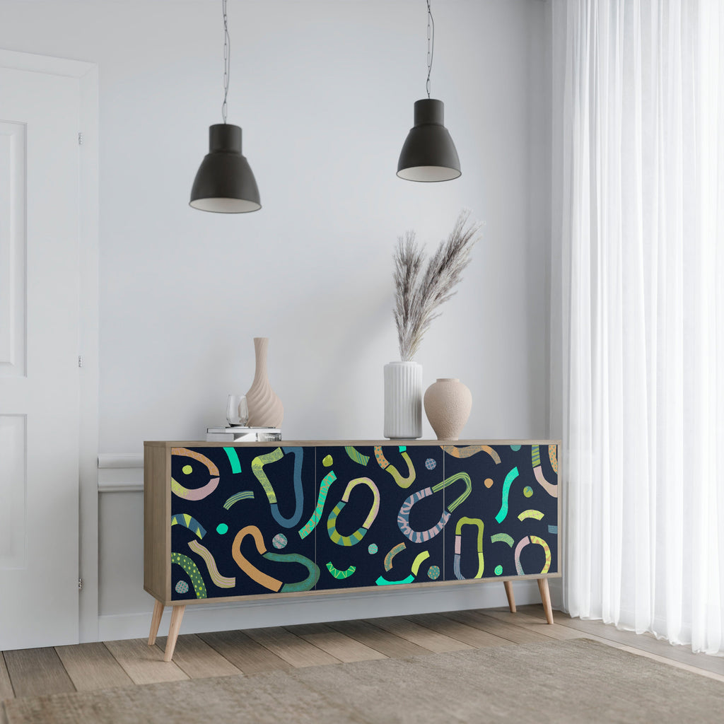 CONTRAST DANCE 3-türiges Sideboard in Eichenoptik