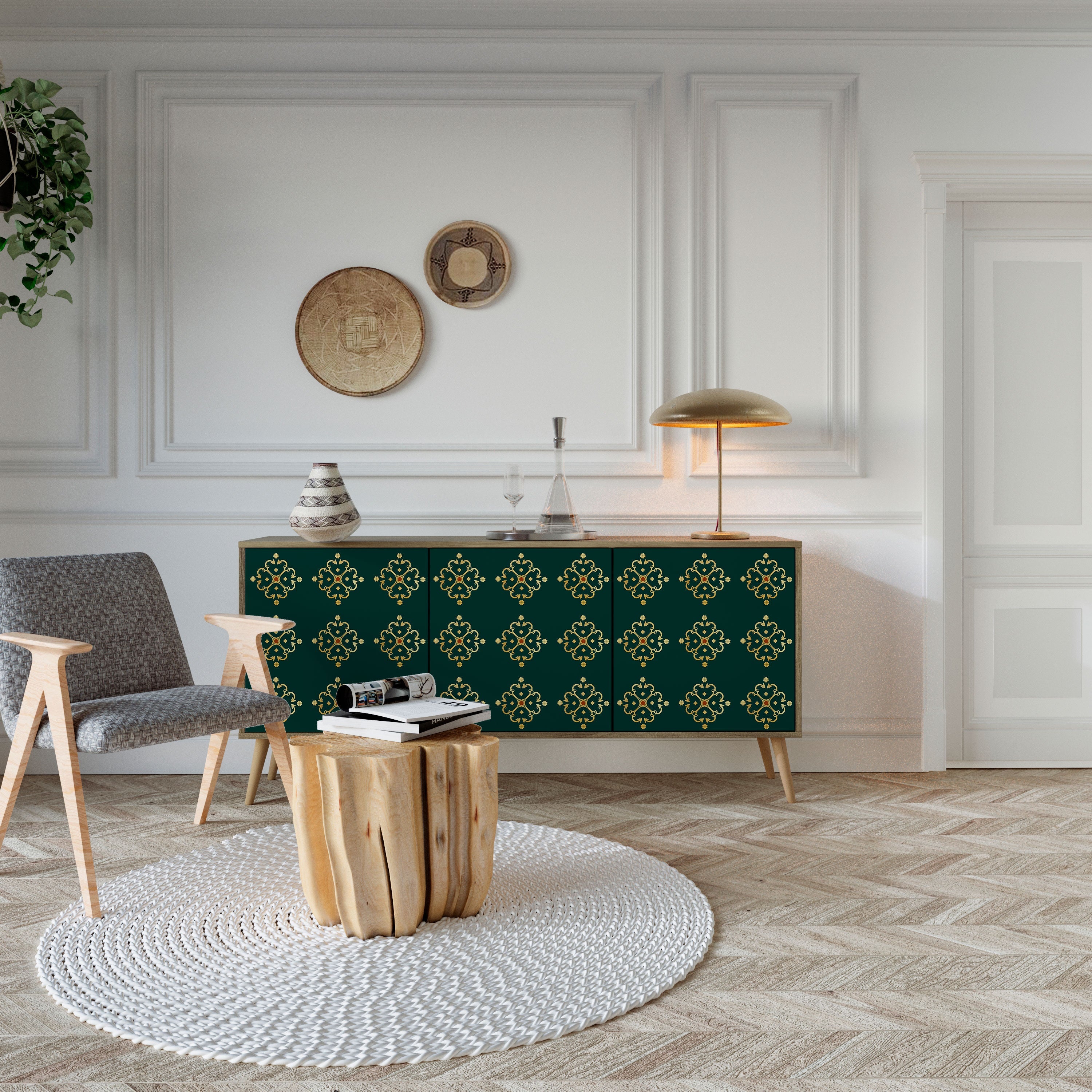 ROYAL MEDALLION 3-türiges Sideboard in Eichenoptik