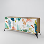 BOTANICAL HURRICANE Sideboard mit 3 Türen in Eiche-Optik