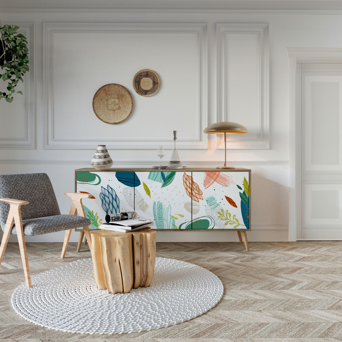 BOTANICAL HURRICANE 3-türiges Sideboard