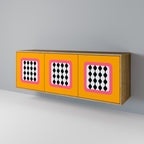 TEARS IN HEAVEN Sideboard mit 3 Türen in Eiche-Optik