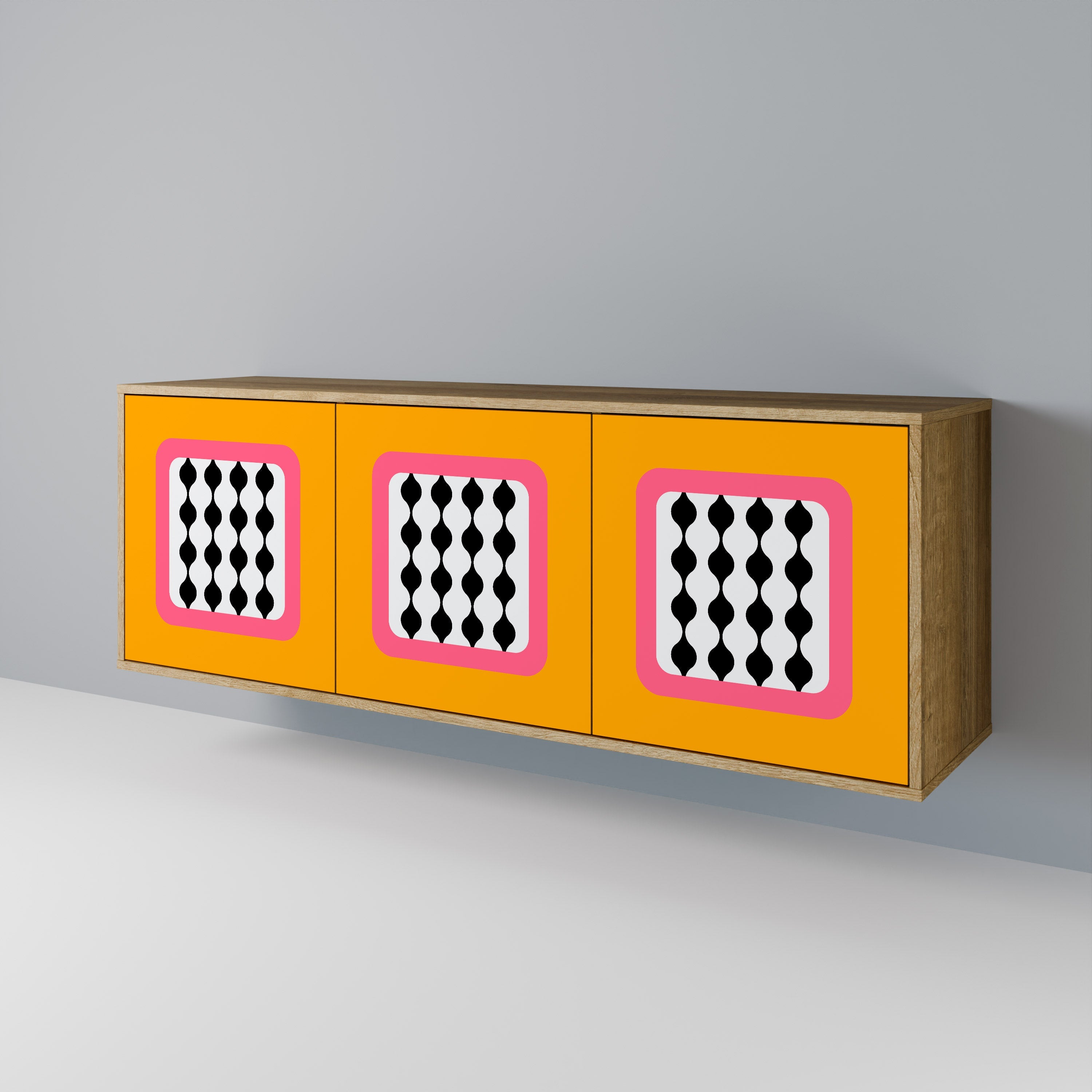 TEARS IN HEAVEN 3-türiges Sideboard in Eichenoptik