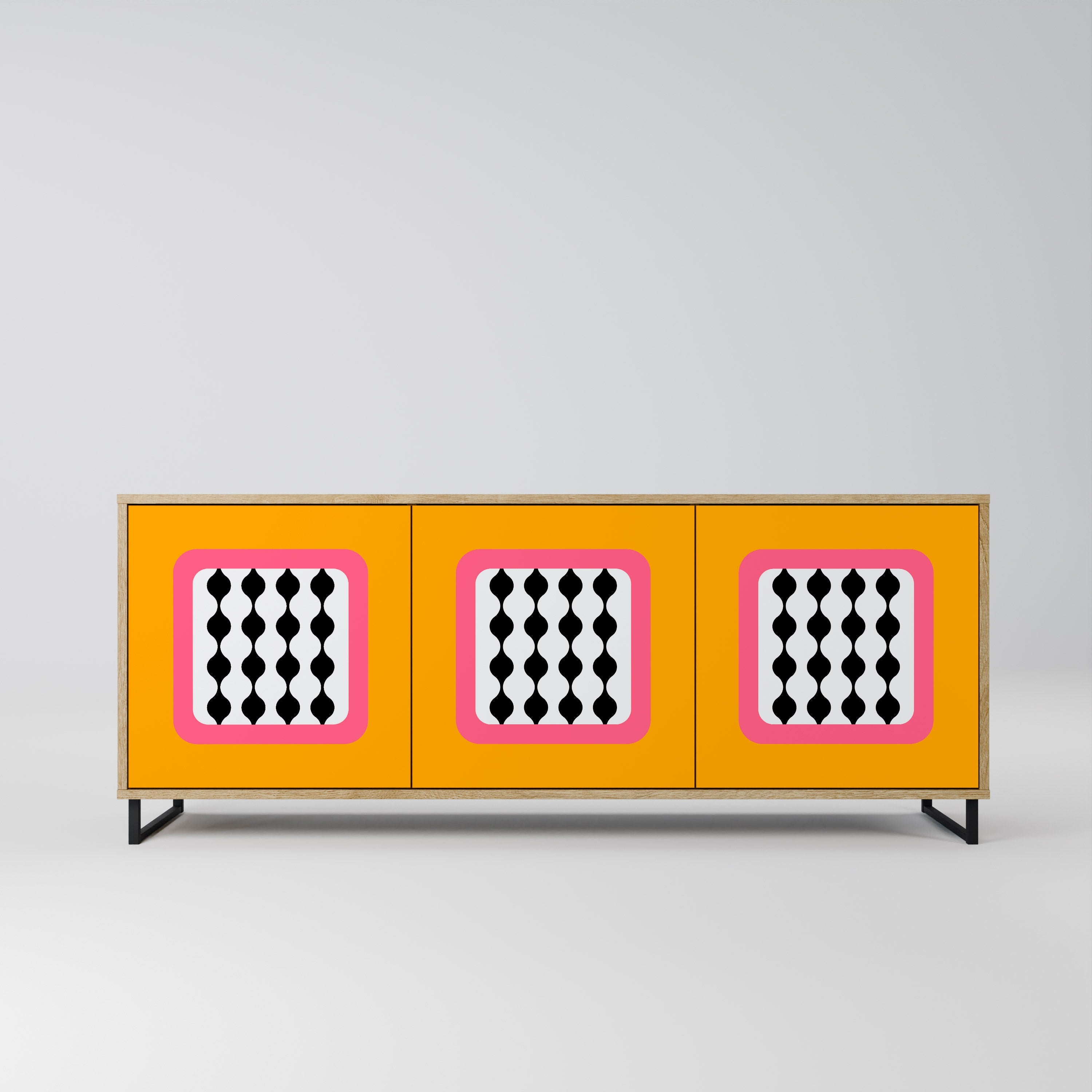 TEARS IN HEAVEN 3-türiges Sideboard in Eichenoptik