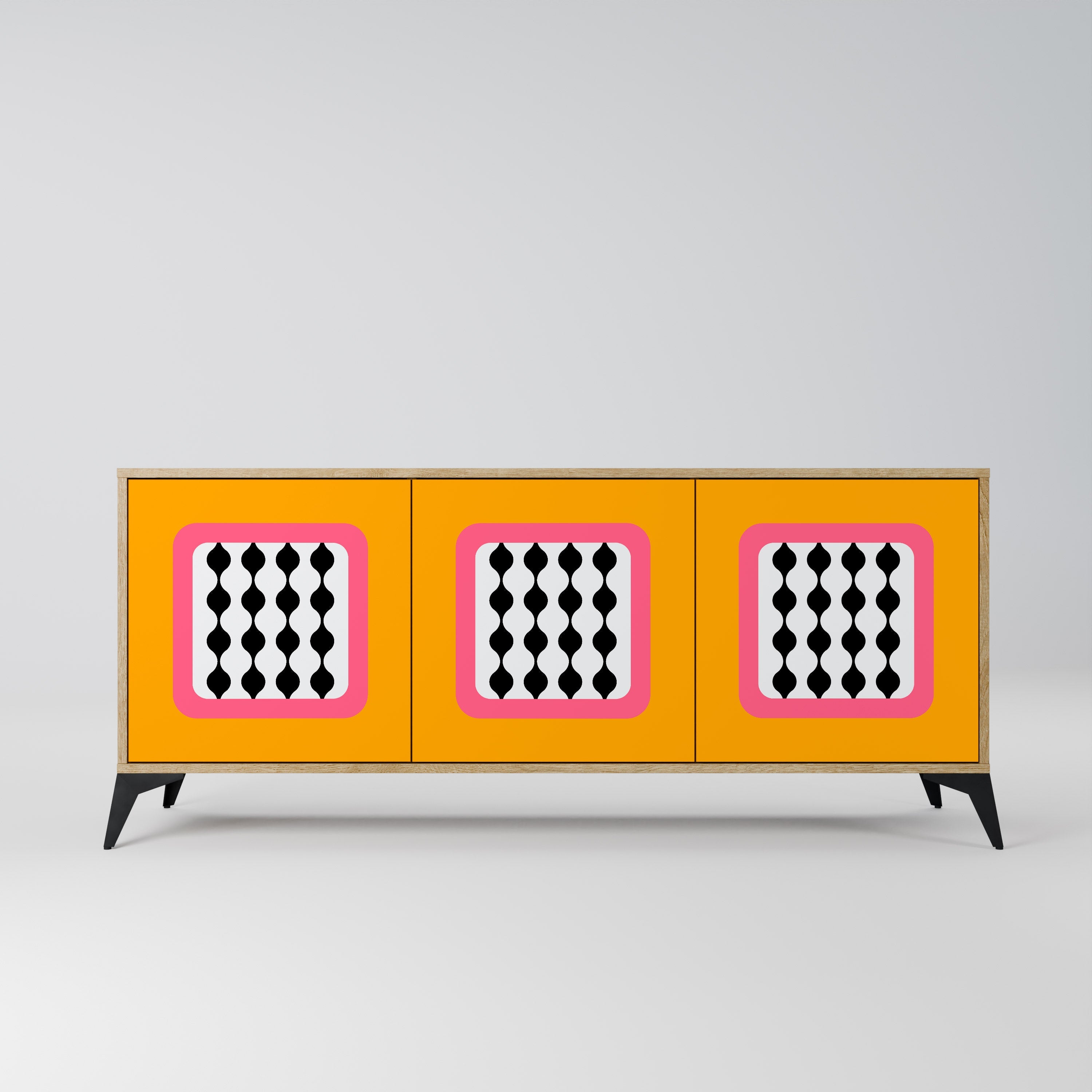 TEARS IN HEAVEN 3-türiges Sideboard in Eichenoptik