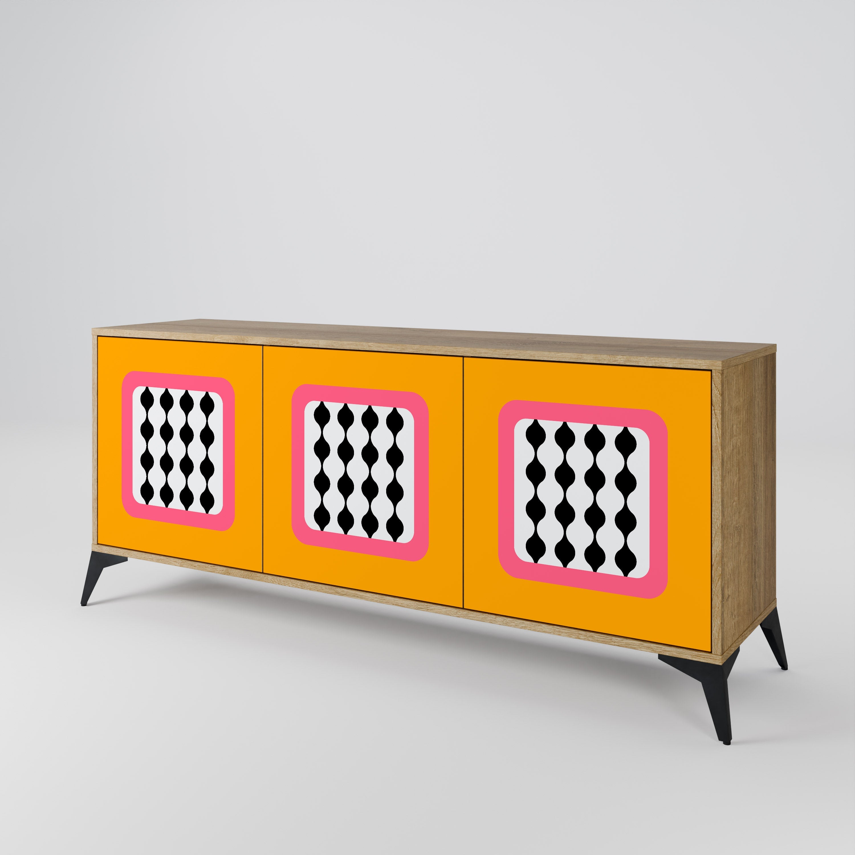 TEARS IN HEAVEN 3-türiges Sideboard in Eichenoptik