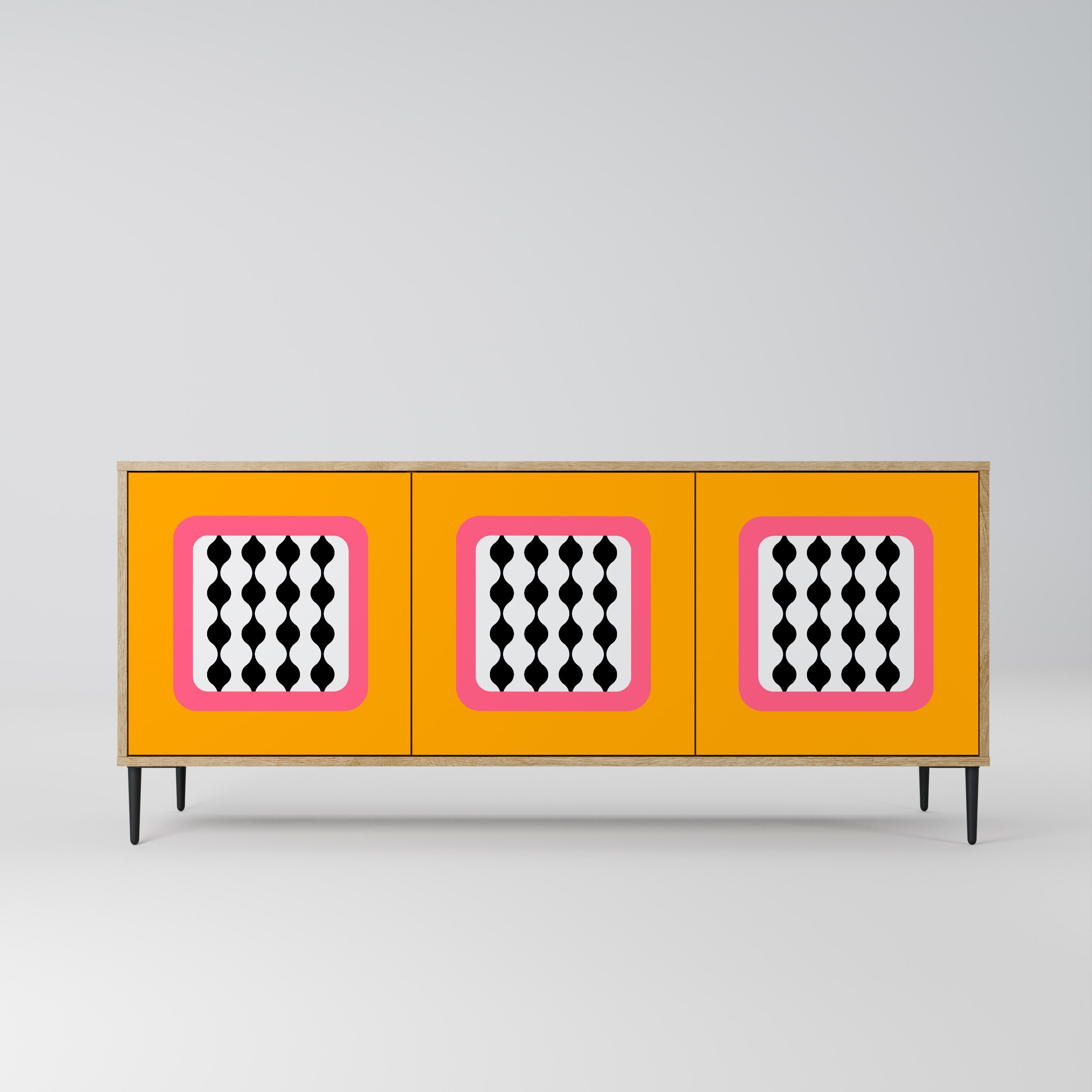 TEARS IN HEAVEN 3-türiges Sideboard in Eichenoptik