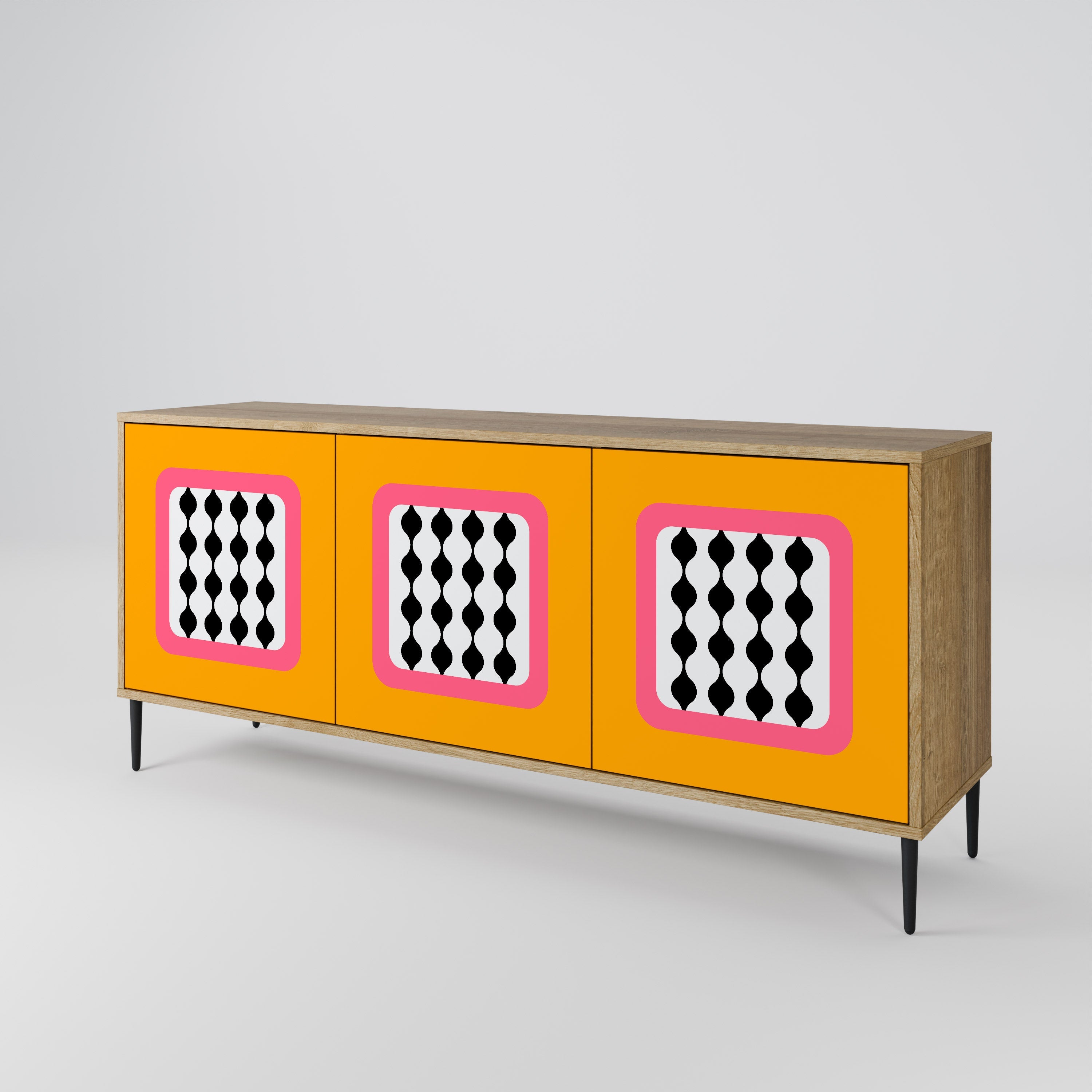 TEARS IN HEAVEN 3-türiges Sideboard in Eichenoptik