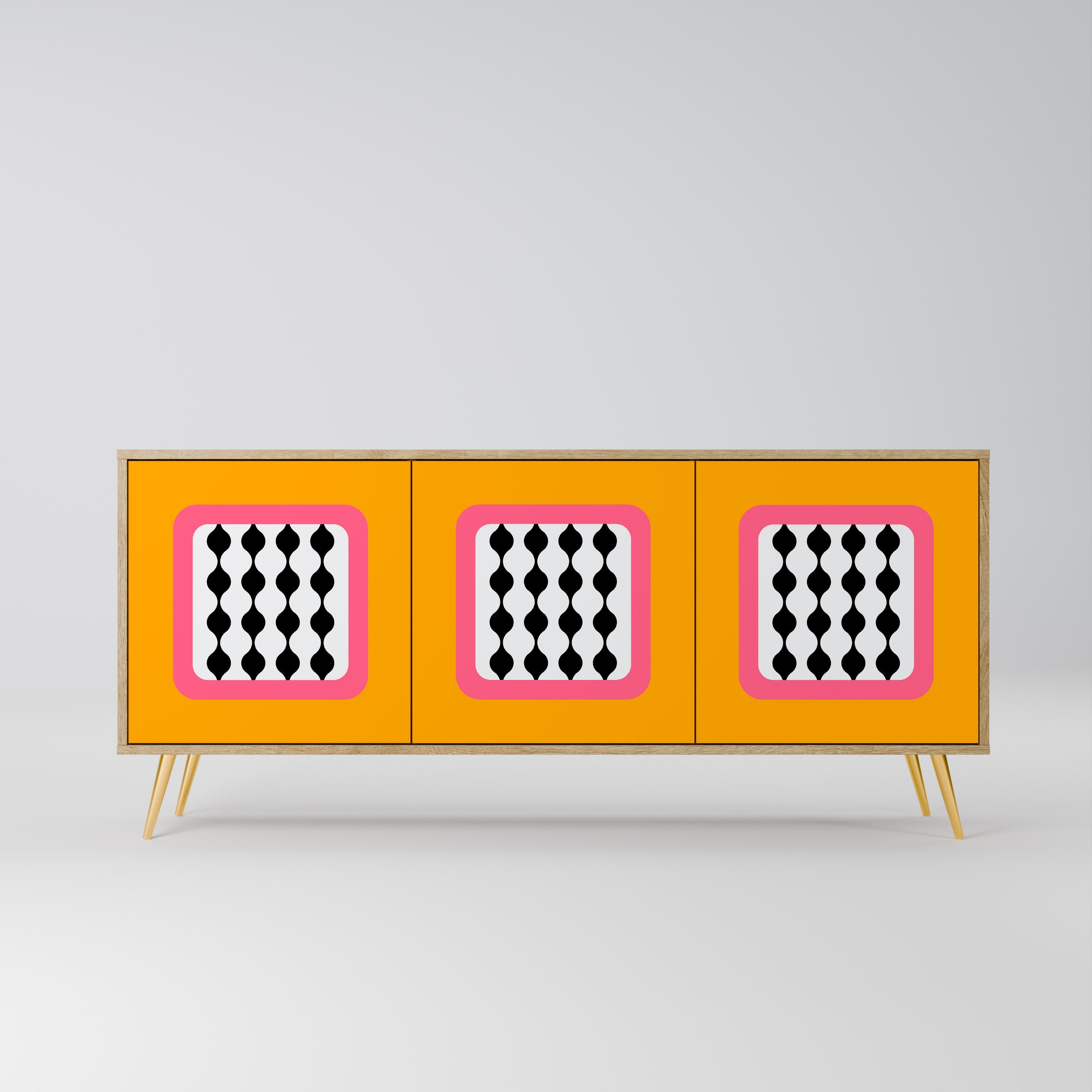 TEARS IN HEAVEN 3-türiges Sideboard in Eichenoptik