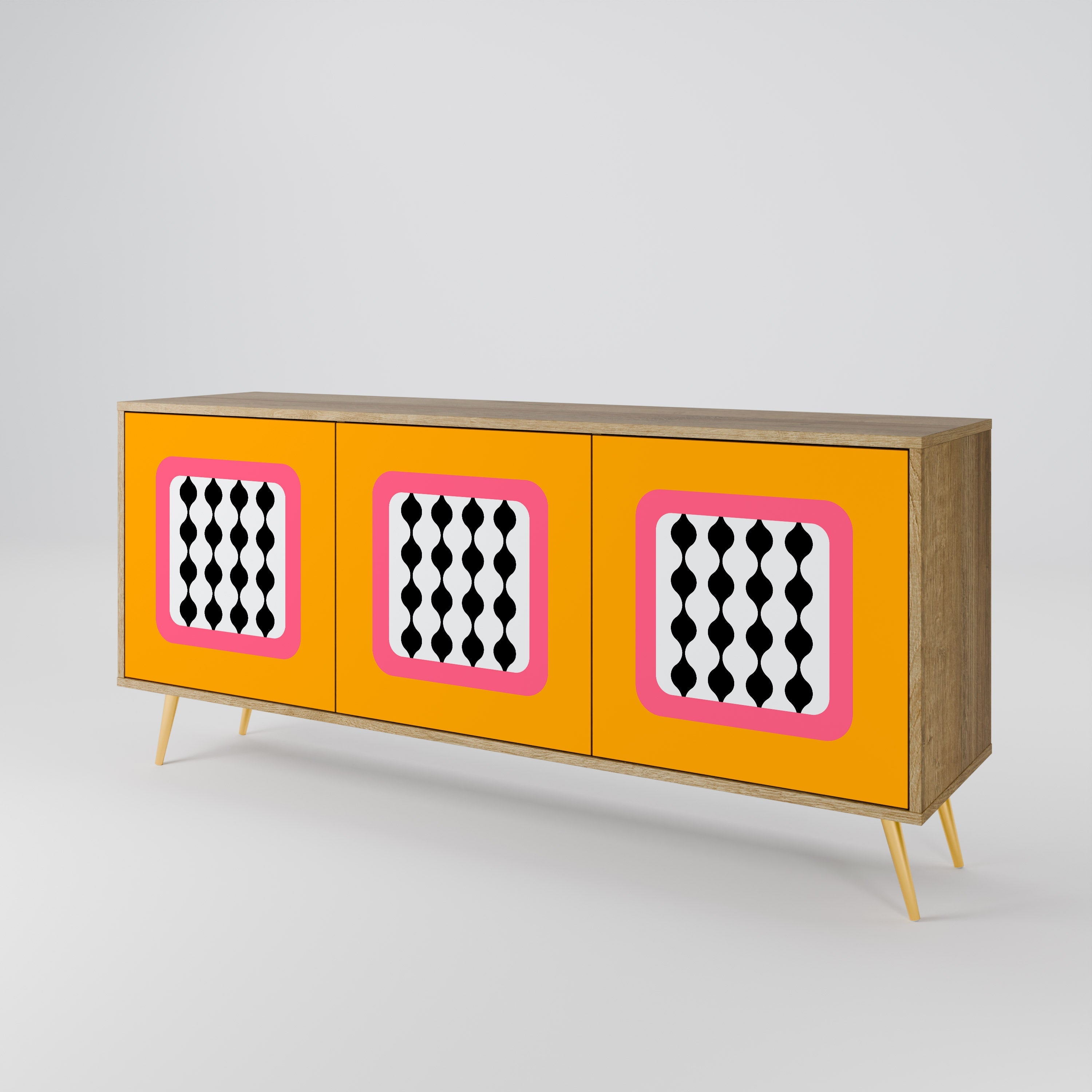 TEARS IN HEAVEN 3-türiges Sideboard in Eichenoptik