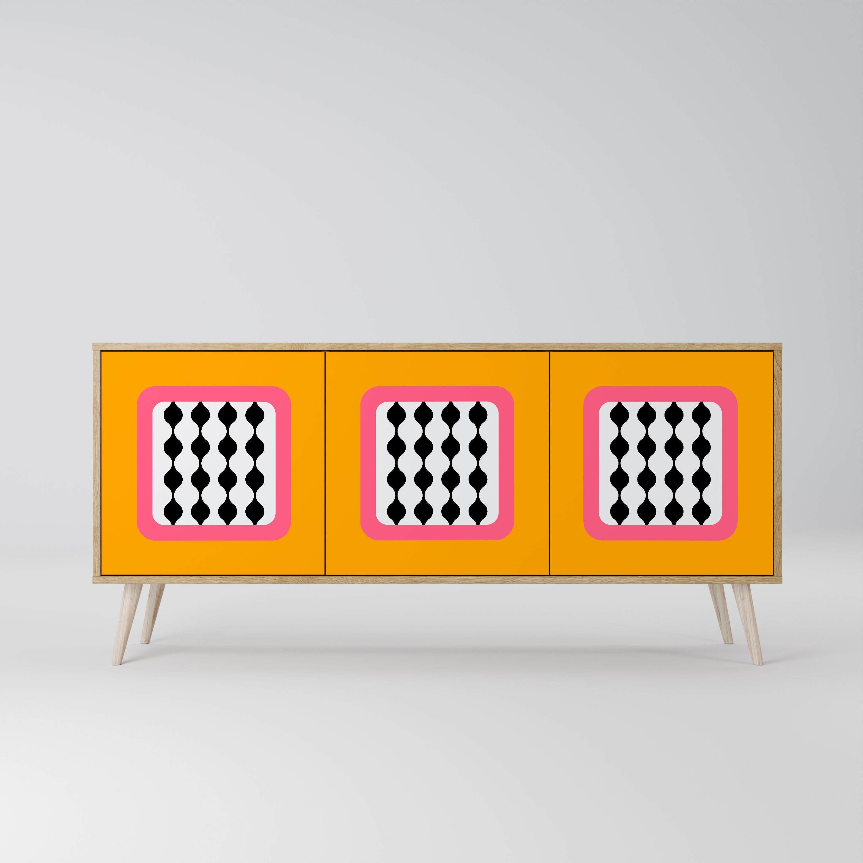 TEARS IN HEAVEN 3-türiges Sideboard in Eichenoptik