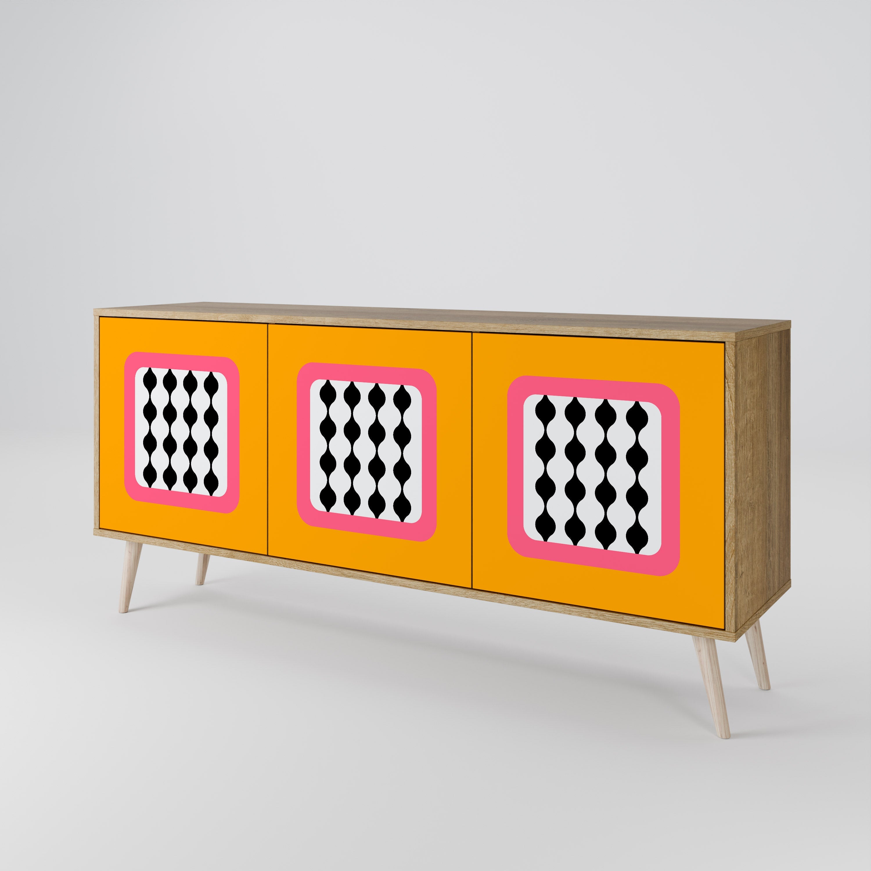 TEARS IN HEAVEN 3-türiges Sideboard in Eichenoptik