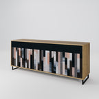 COLLAGE OF RECTANGLES Sideboard mit 3 Türen in Eiche-Optik